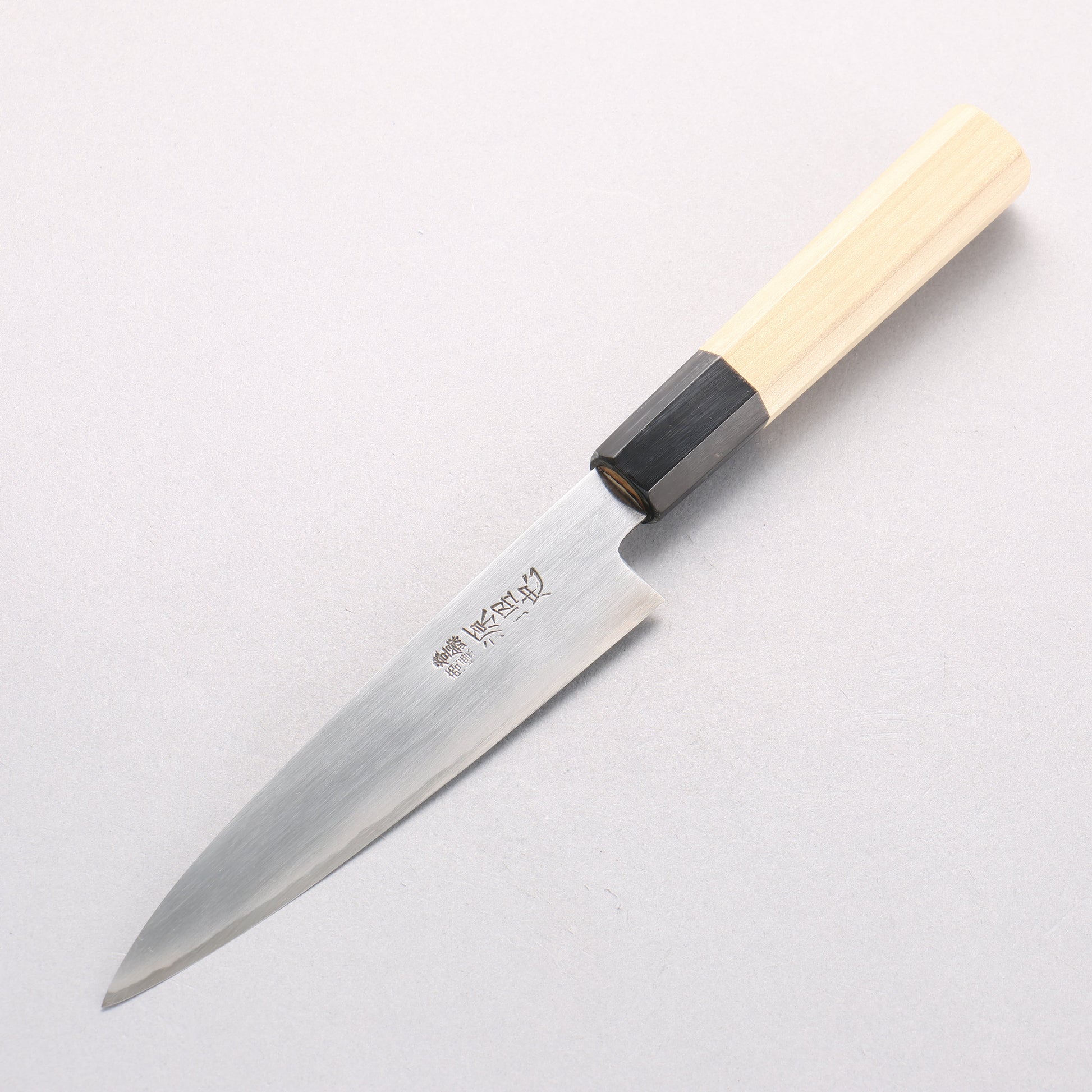 源 昭忠 白ニ鋼 ペティーナイフ 150mm 朴柄 - 清助刃物