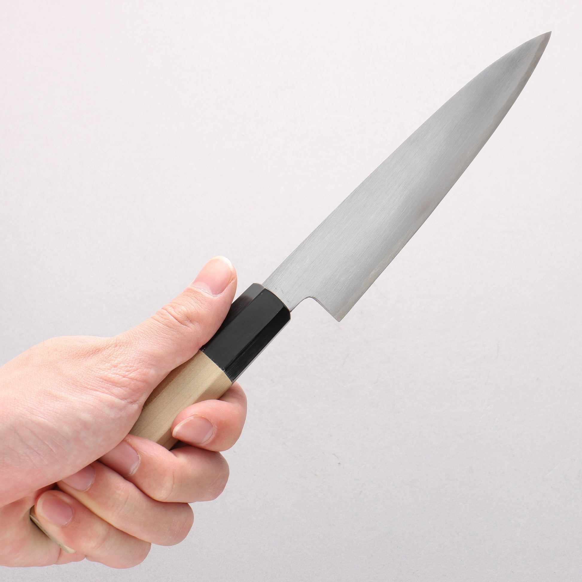 源 昭忠 白ニ鋼 ペティーナイフ 150mm 朴柄 - 清助刃物