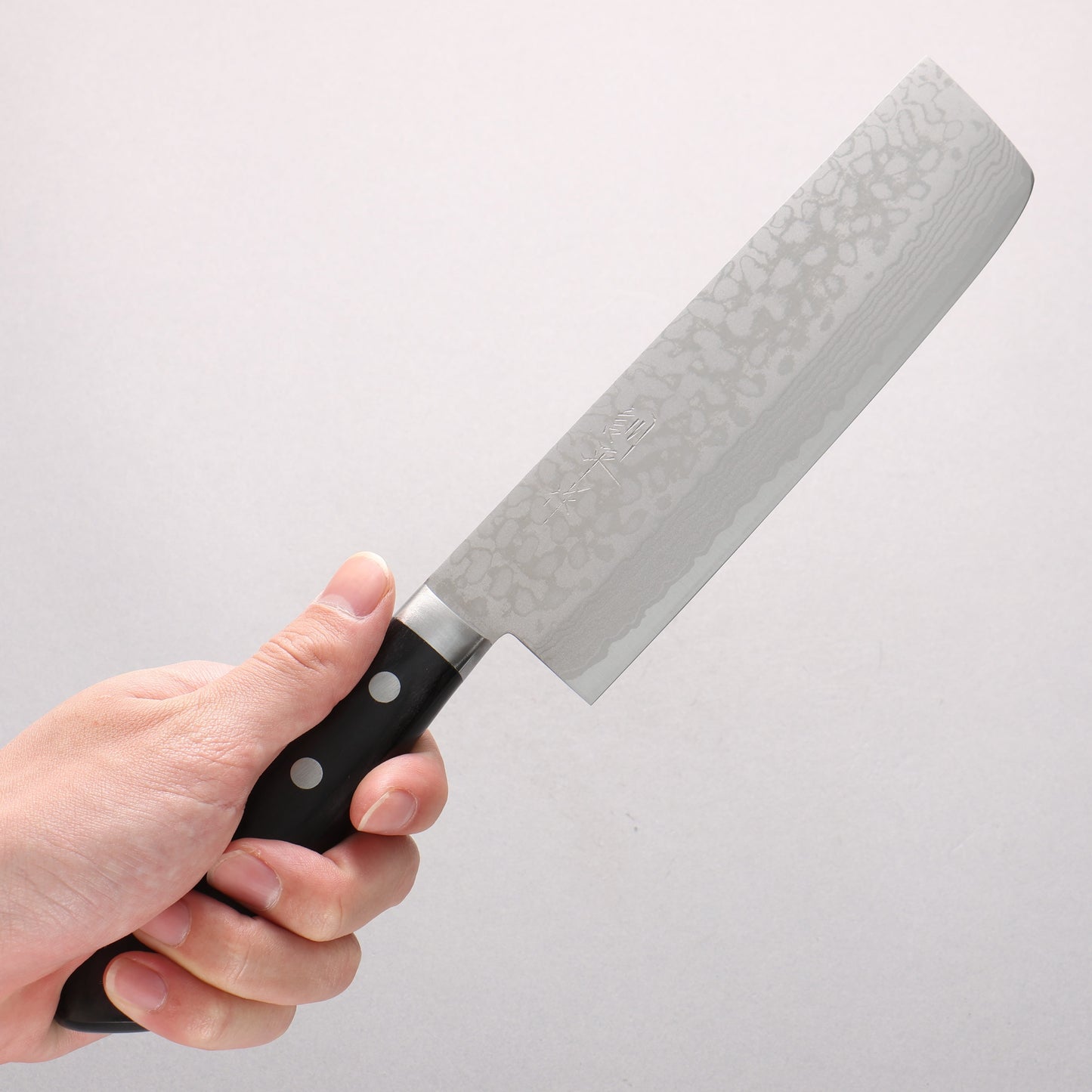 訓平 彩流（さいりゅう） V金10号 ダマスカス 薄刃包丁  165mm 合板柄