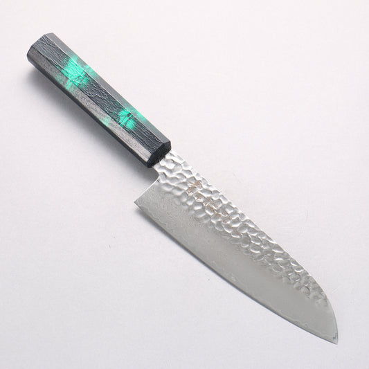 堺 孝行 なないろ VG10 33層 三徳包丁 180mm ABS樹脂(緑べっ甲)柄 - 清助刃物