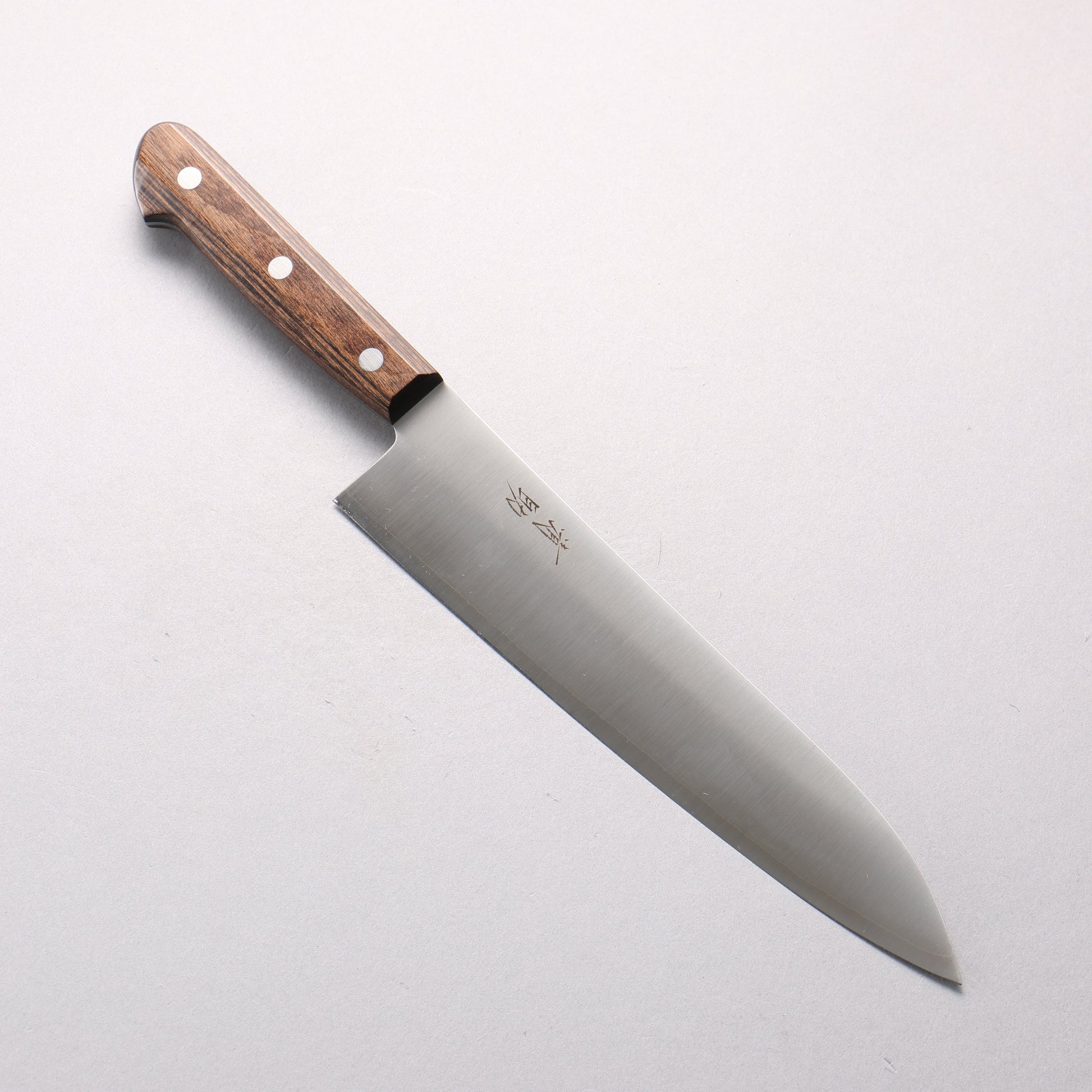清助 SLD鋼 磨き仕上げ 牛刀包丁 210mm 茶合板柄 - 清助刃物