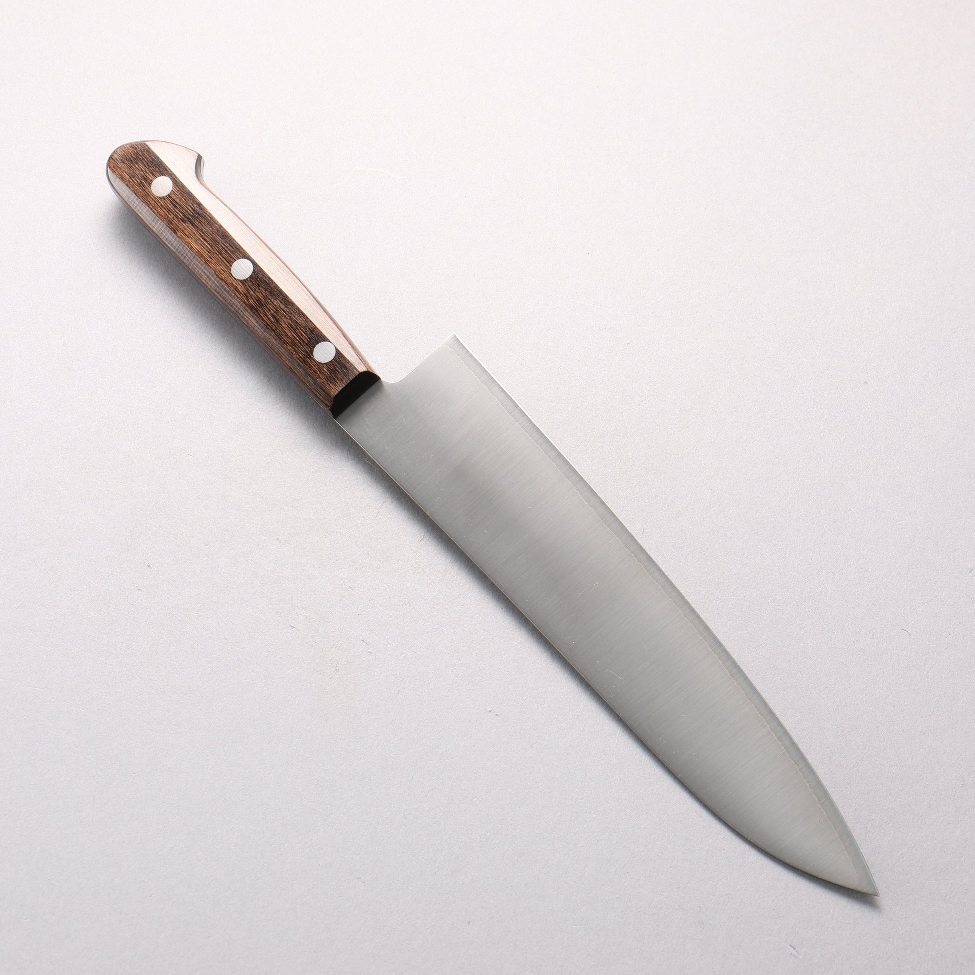 清助 SLD鋼 磨き仕上げ 牛刀包丁 210mm 茶合板柄 - 清助刃物