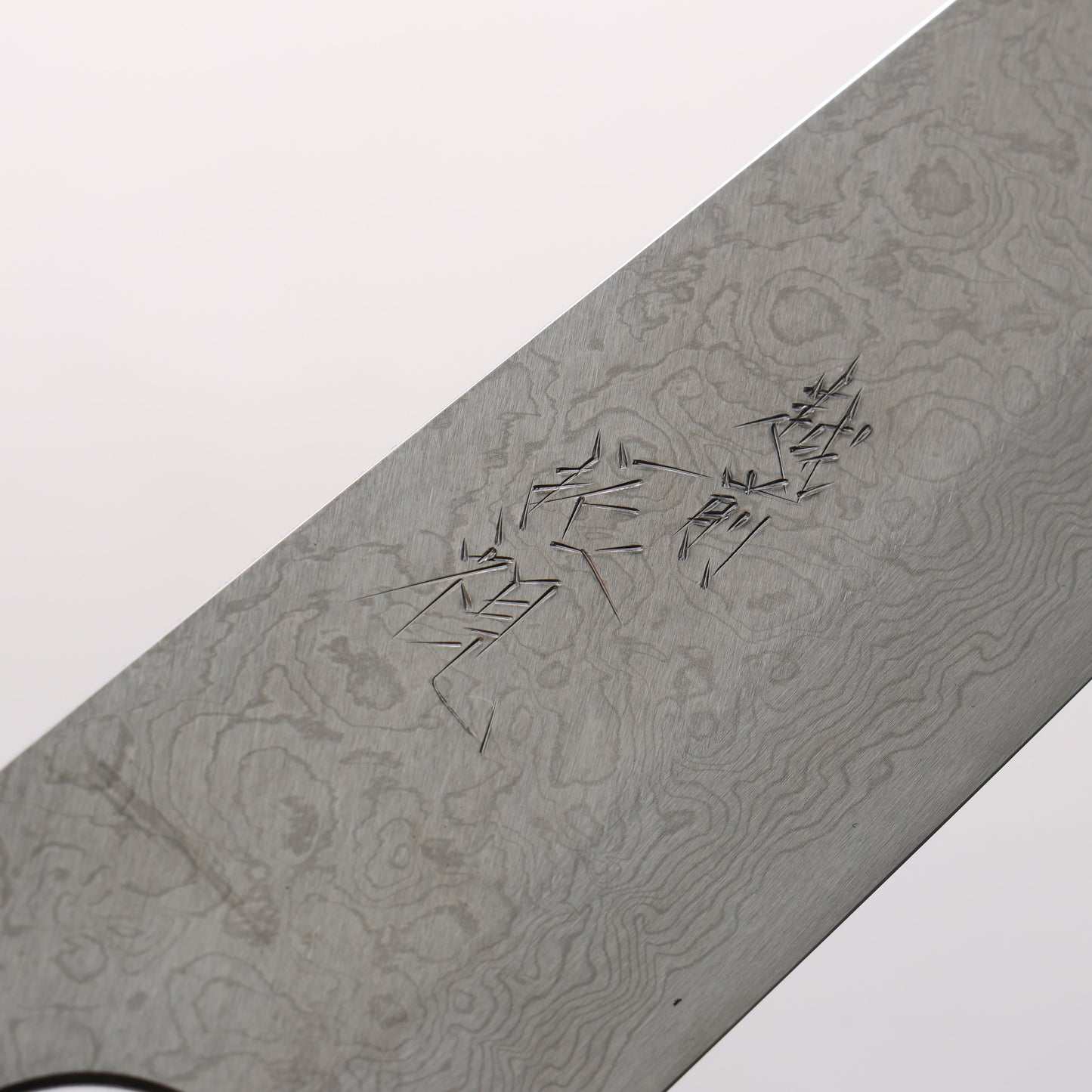 池田拓視 酔狂 V金10号 磨き仕上げ ダマスカス 筋引包丁 210mm 黒檀 (赤ターコイズリング付き）柄 - 清助刃物