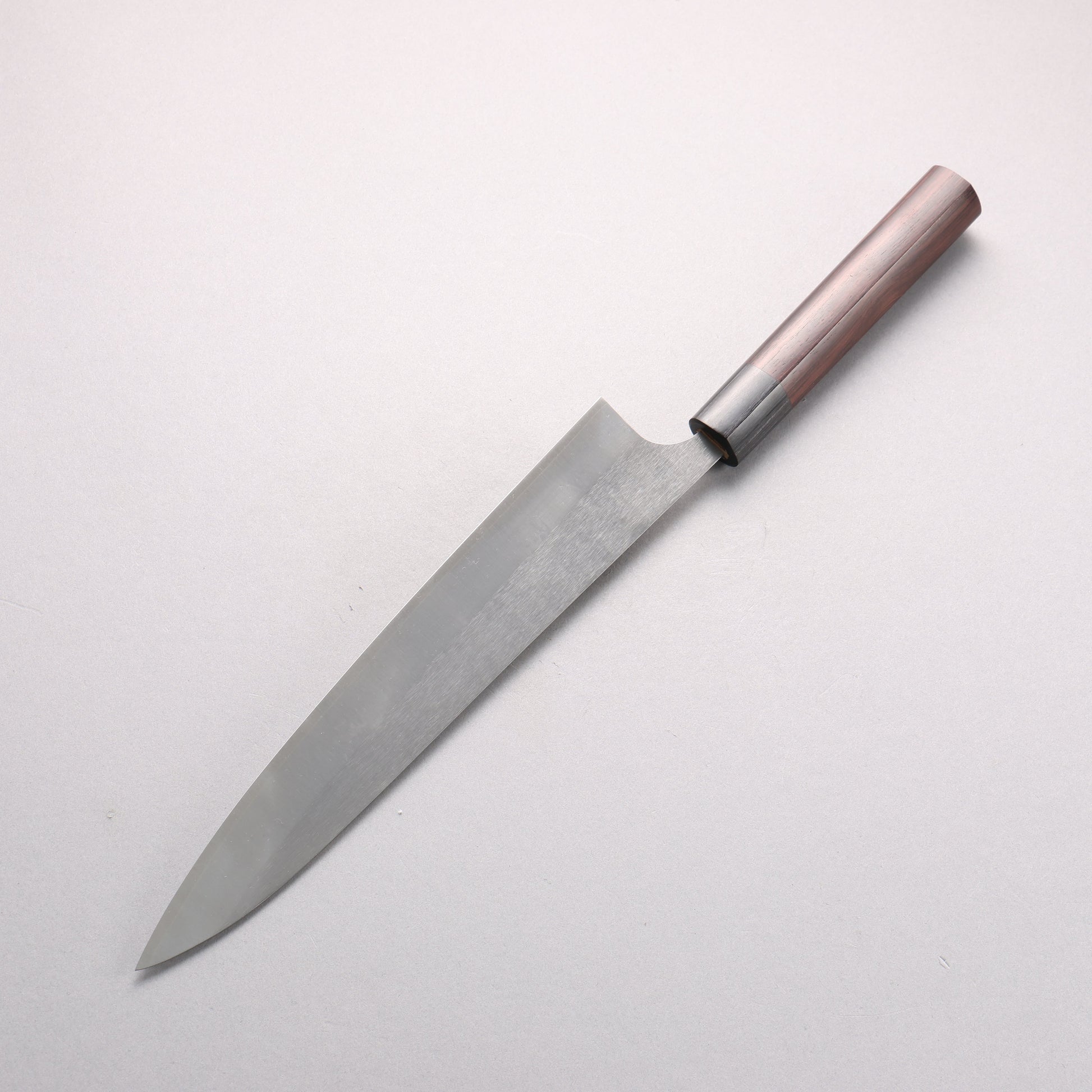 尾形 峻吾 SG2 縦目鎬横 筋引包丁 240mm 紫檀柄 - 清助刃物