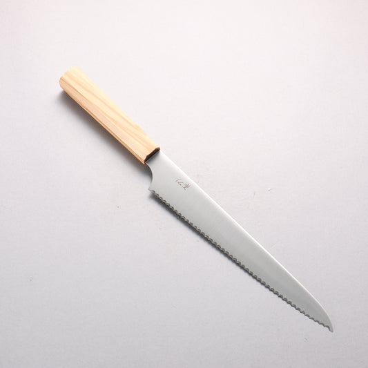 ケイ ステンレス鋼 パン切り包丁 240mm オリーブの木柄 - 清助刃物