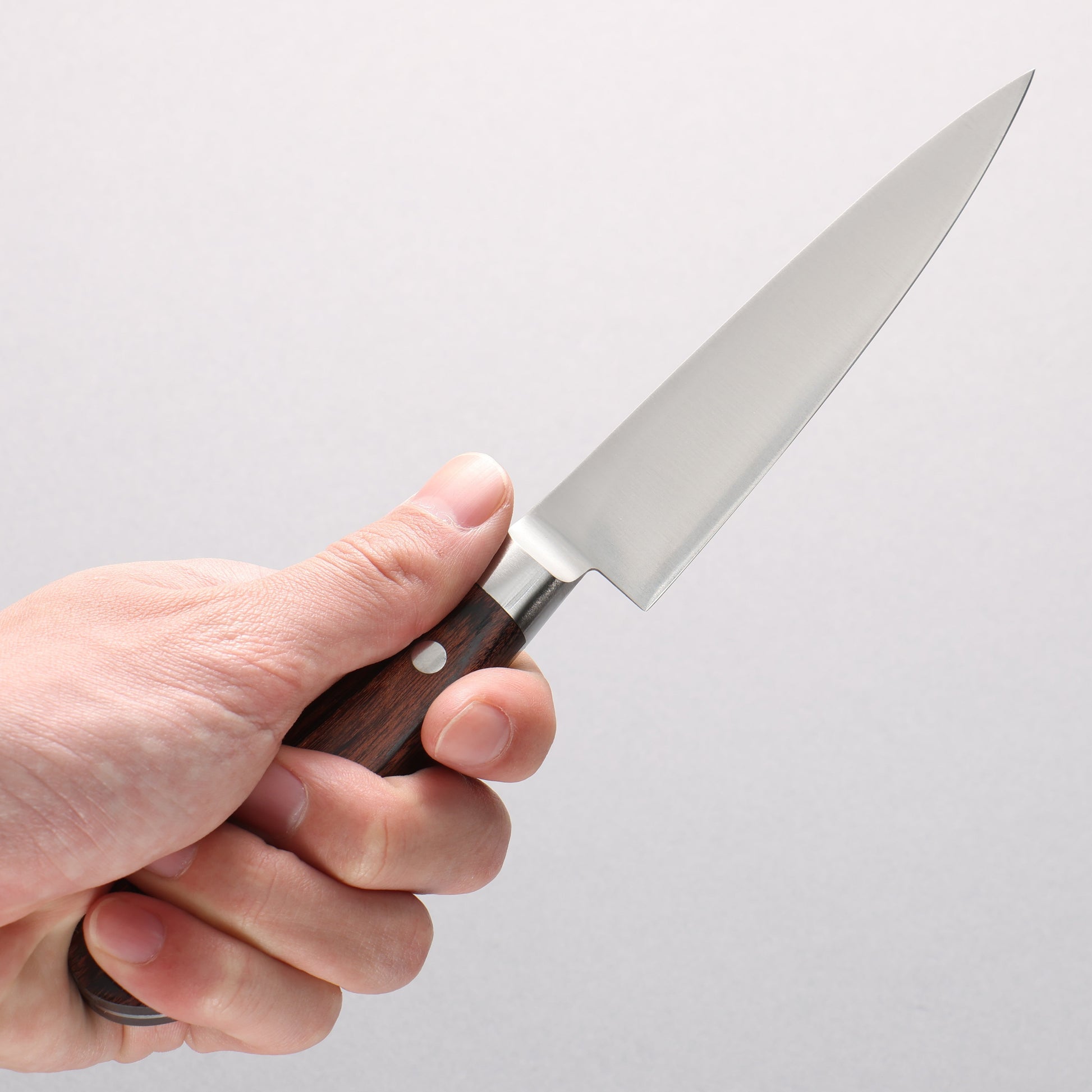 伊勢屋 モリブデン鋼（MOL） ペティーナイフ 120mm マホガニー柄 - 清助刃物