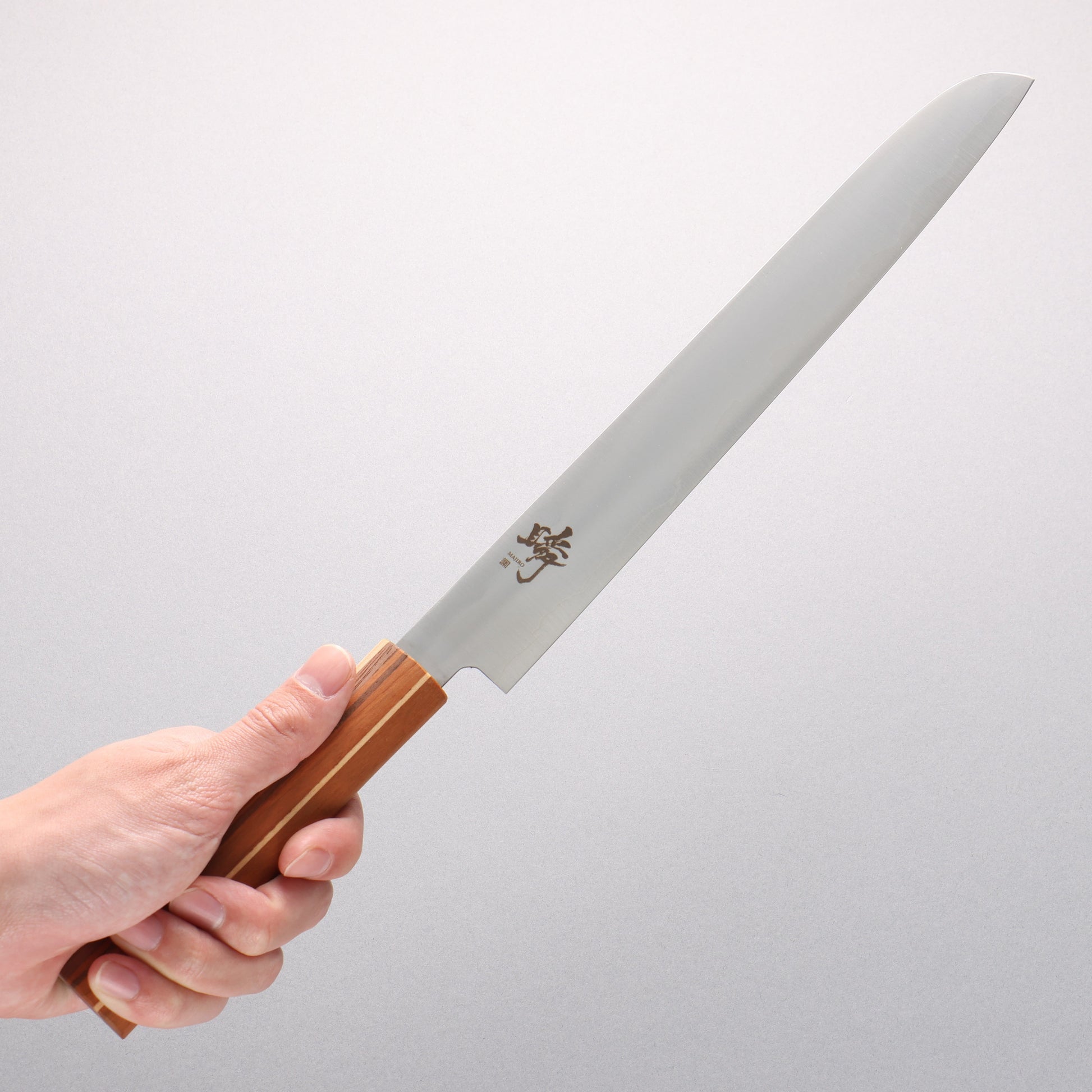 田中 誠貴 瞬（まじろ） 銀三鋼 パン切り包丁 270mm 楓桜ウォルナット柄 - 清助刃物