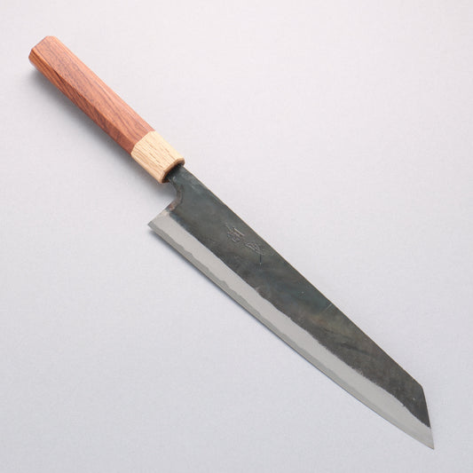 清助 青一鋼 黒仕上げ 切付牛刀包丁 240mm 紫檀 (口輪：樫)柄 - 清助刃物