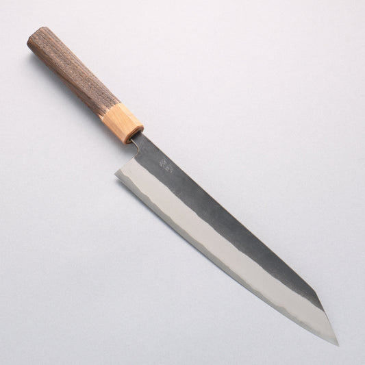 清助 青ニ鋼 黒仕上げ 切付牛刀包丁 240mm 焼栗 （口輪：サクラ）柄 - 清助刃物
