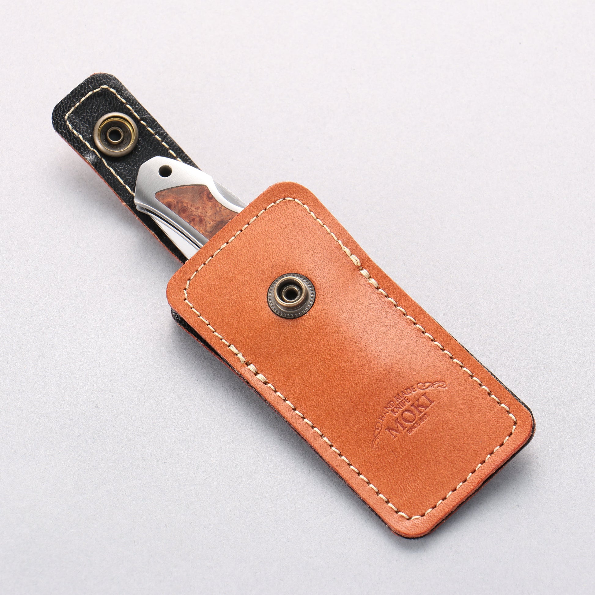 Moki Ezo Red Fox Pocket Knife - 清助刃物