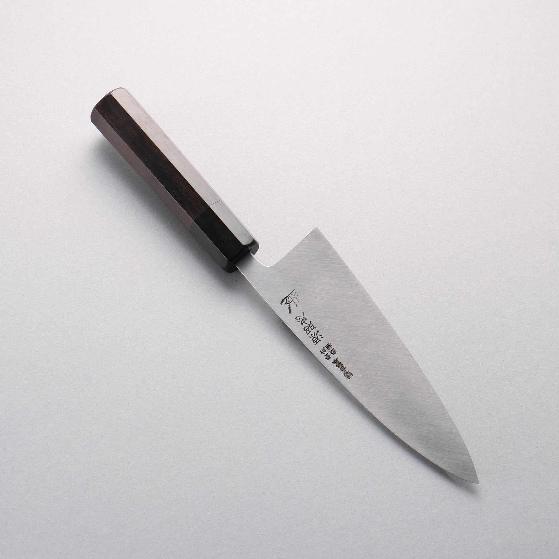 源 昭忠 青一鋼 相出刃 165mm 黒檀 (口輪：黒水牛)柄 - 清助刃物