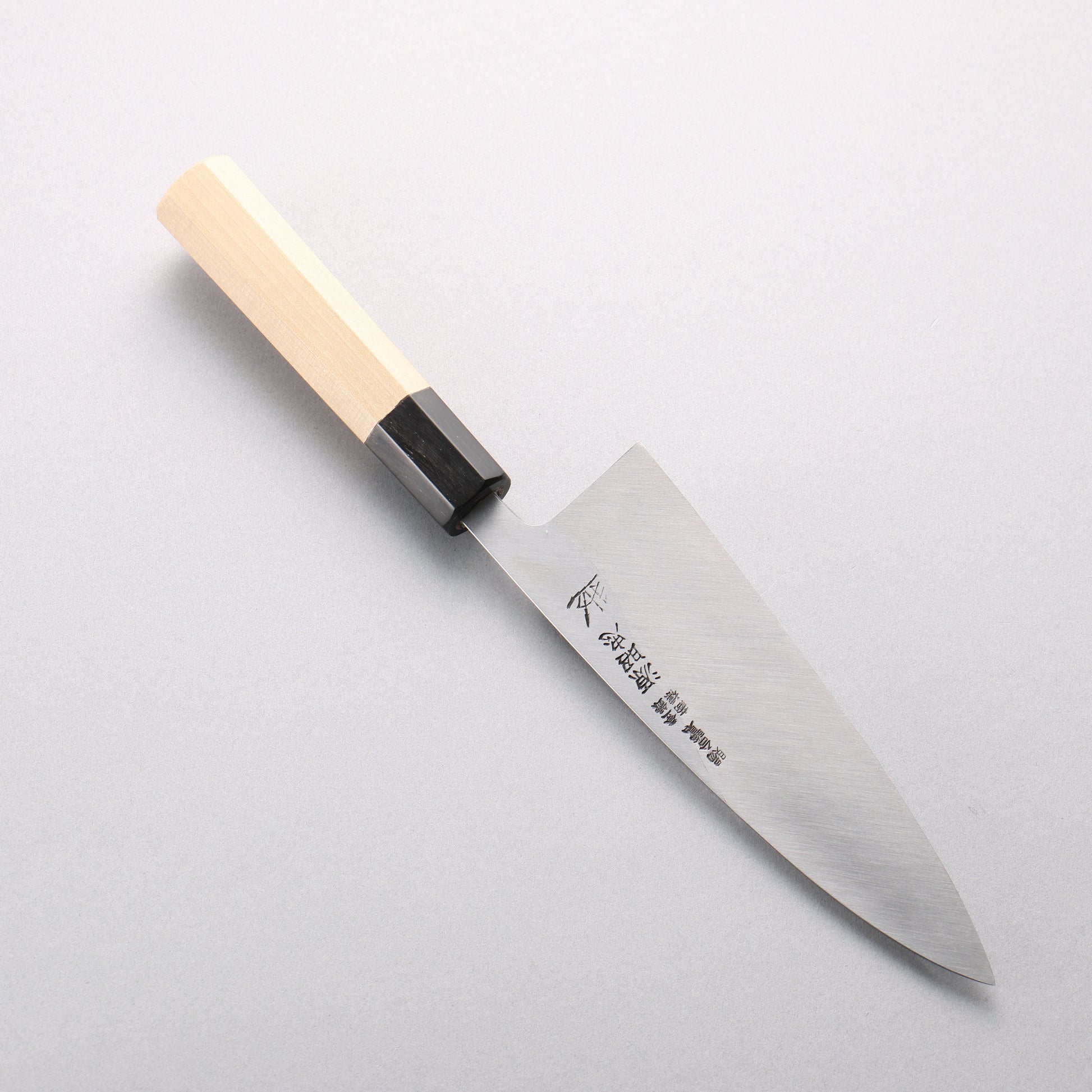 源 昭忠 青一鋼 相出刃 165mm 朴 (口輪：水牛)柄 - 清助刃物