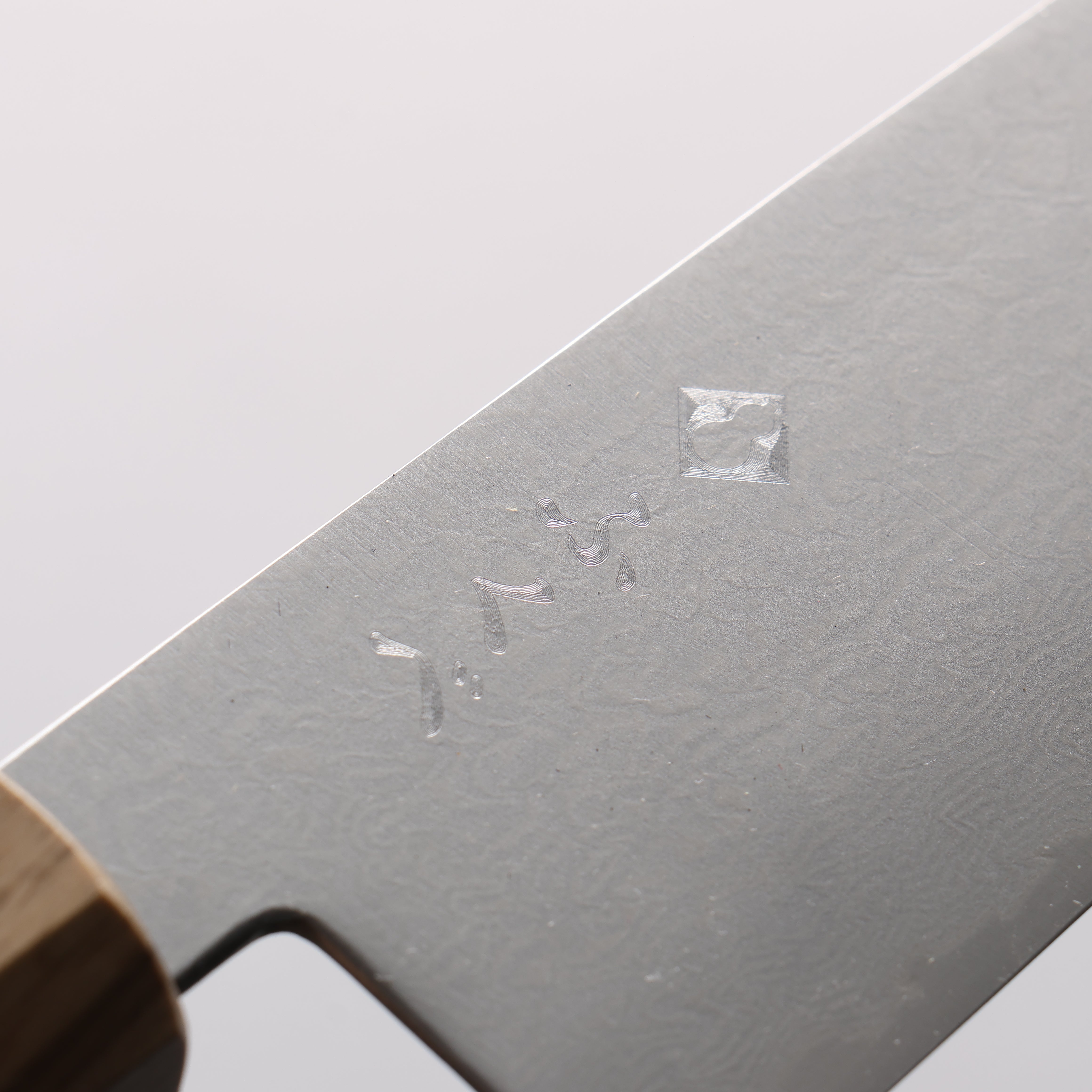 ふくべ V金10号 16層ダマスカス 三徳包丁 165mm パープルハート柄 - 清助刃物