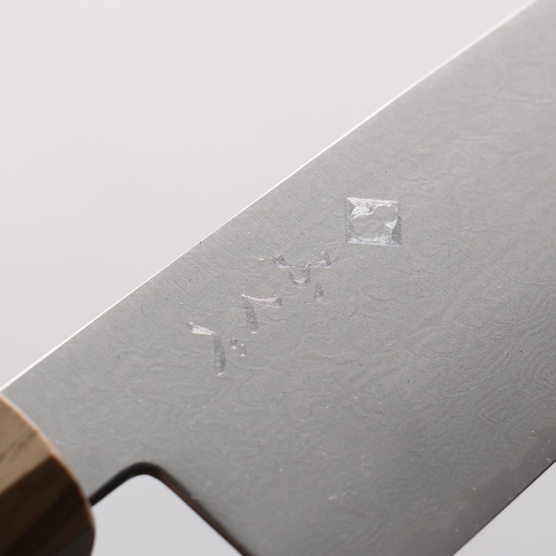 ふくべ V金10号 16層ダマスカス 三徳包丁 165mm パープルハート柄 - 清助刃物