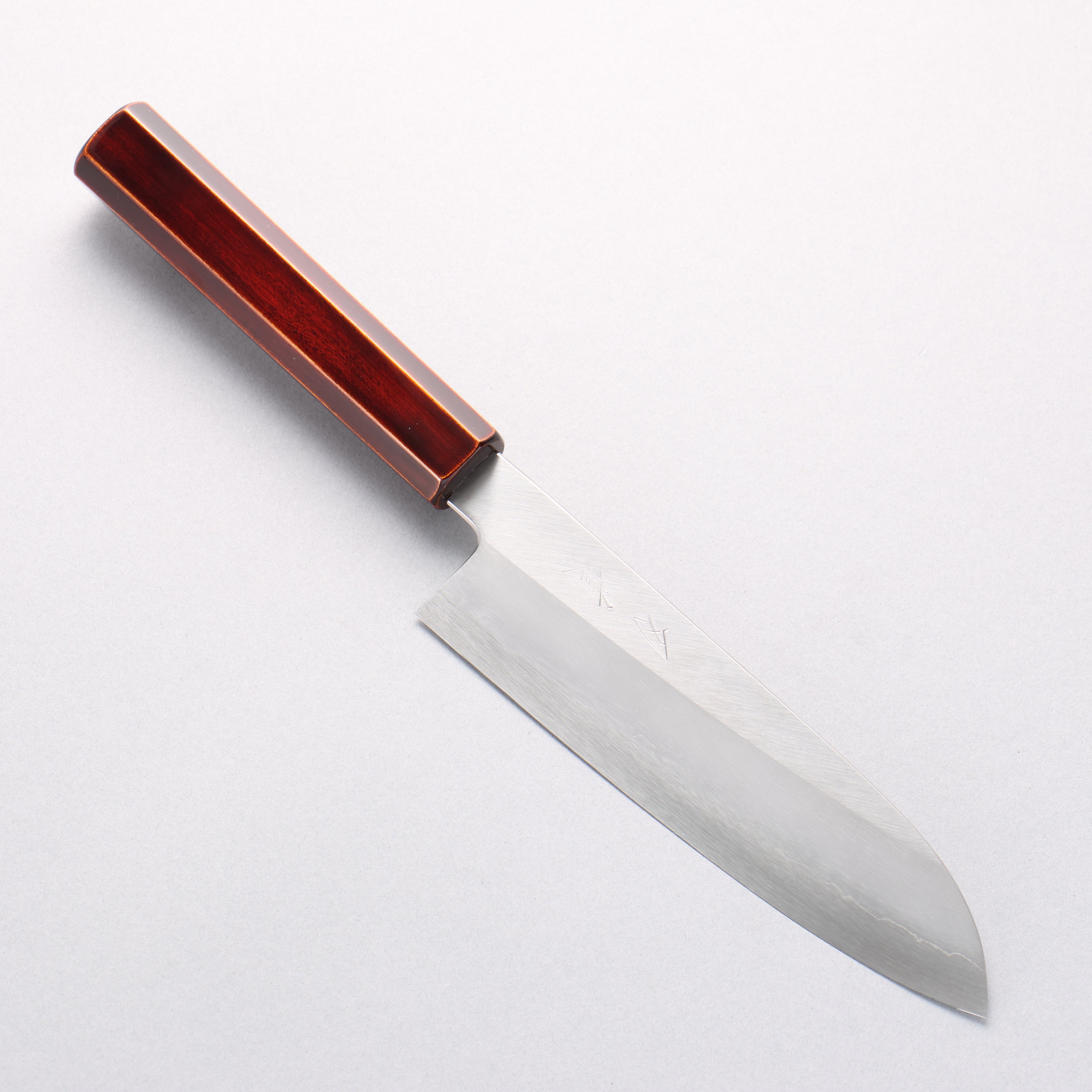 刃道 銀三鋼 磨き仕上げ 三徳包丁 180mm 漆 木地呂塗り柄 – 清助刃物 Japan