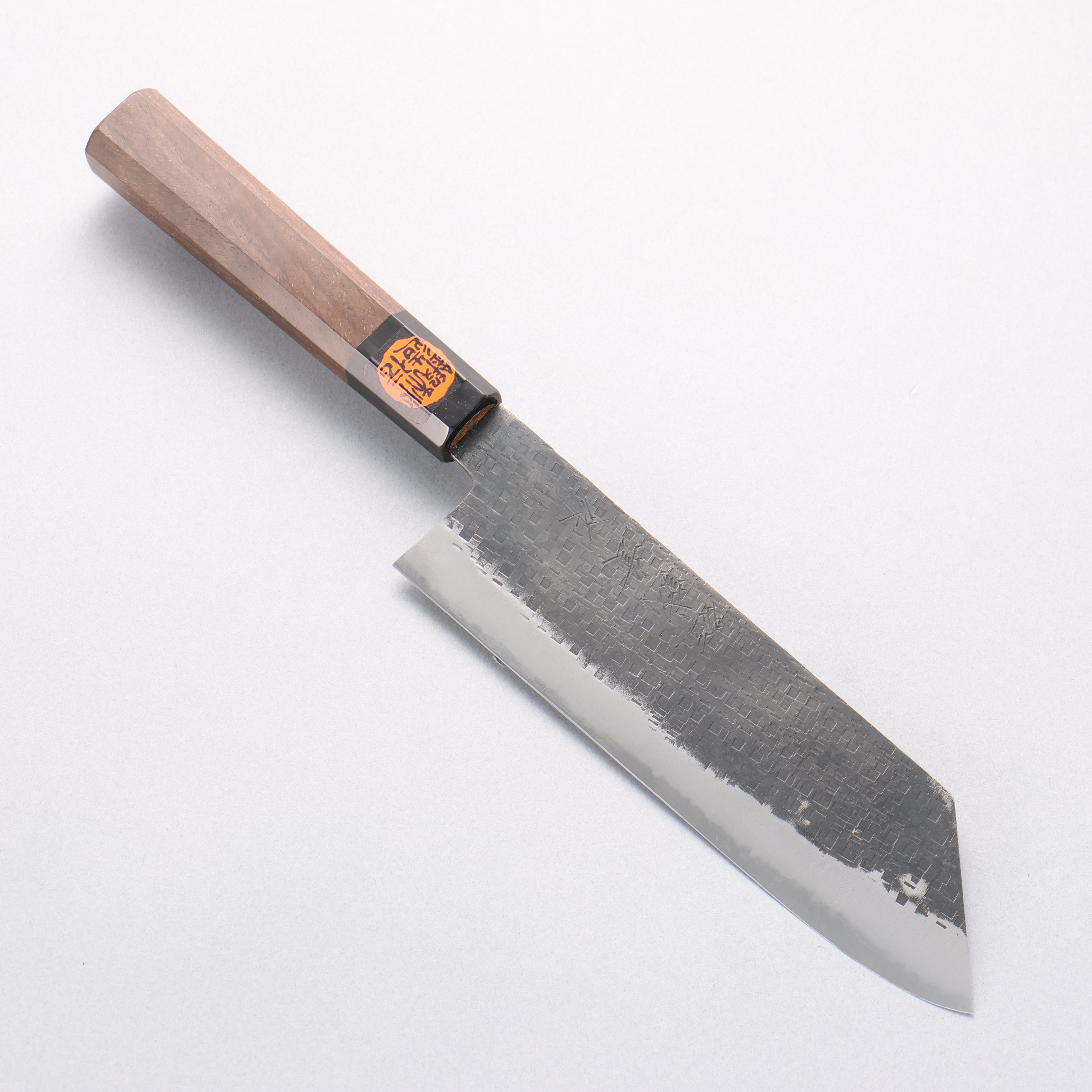 田中 誠貴 鉄火 青ニ鋼 黒打 菜切包丁 165mm ウォルナット柄 – 清助