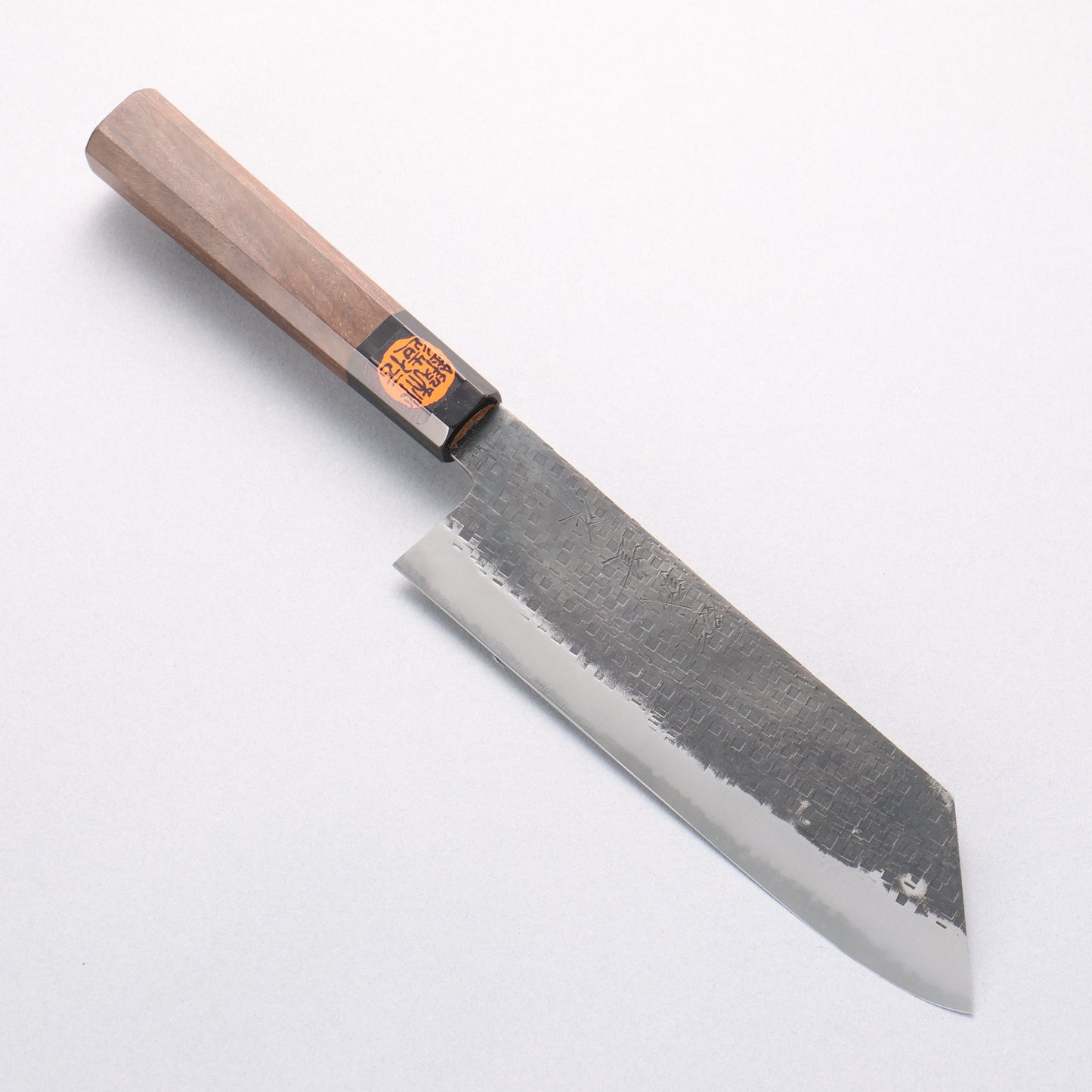 田中 誠貴 鉄火 青ニ鋼 黒打 菜切包丁 165mm ウォルナット柄 - 清助刃物