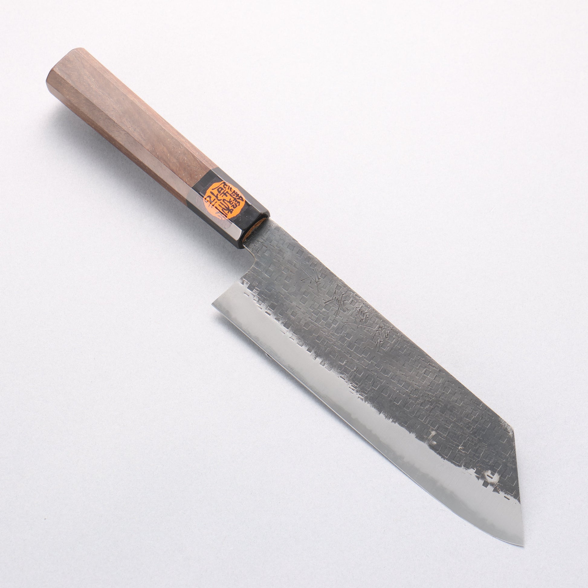田中 誠貴 鉄火 青ニ鋼 黒打 菜切包丁 165mm ウォルナット柄 - 清助刃物