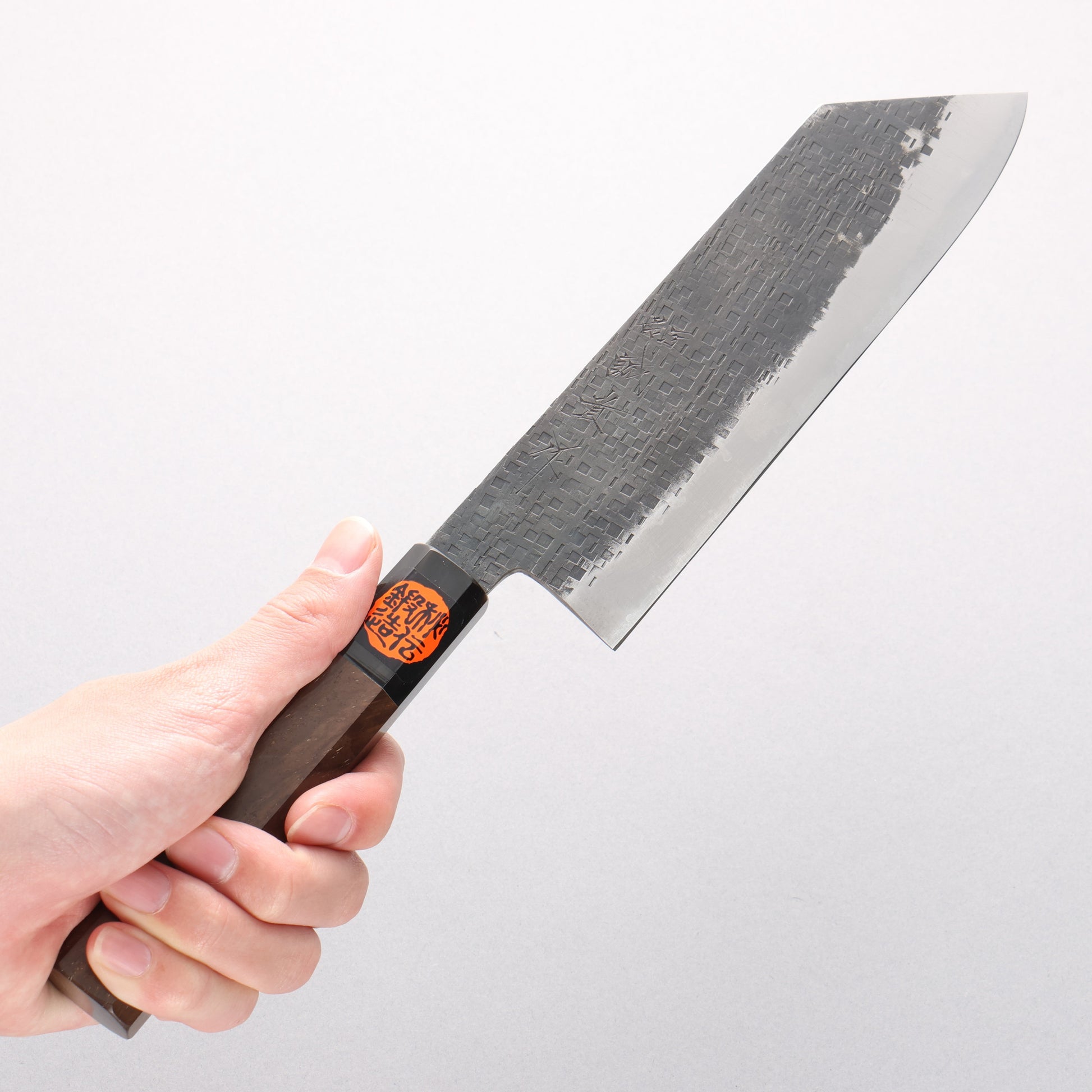 田中 誠貴 鉄火 青ニ鋼 黒打 菜切包丁 165mm ウォルナット柄 - 清助刃物