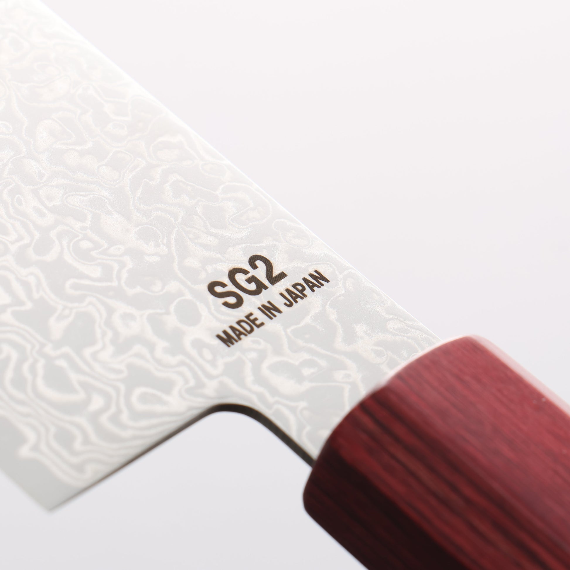 樋口 SG2 ダマスカス 磨き仕上げ 三徳包丁 180mm 赤合板柄 - 清助刃物