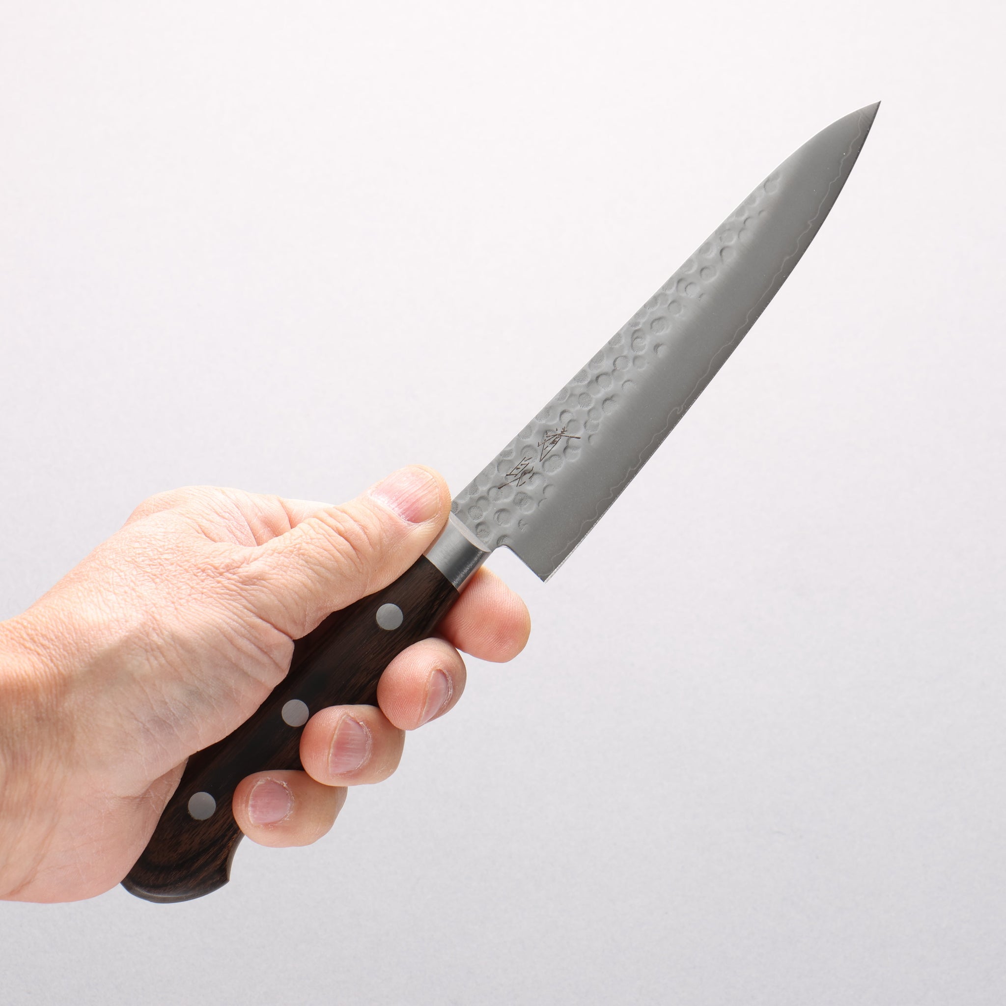 清助 V金10号 鎚目 ペティーナイフ 135mm ゼブラウッド柄