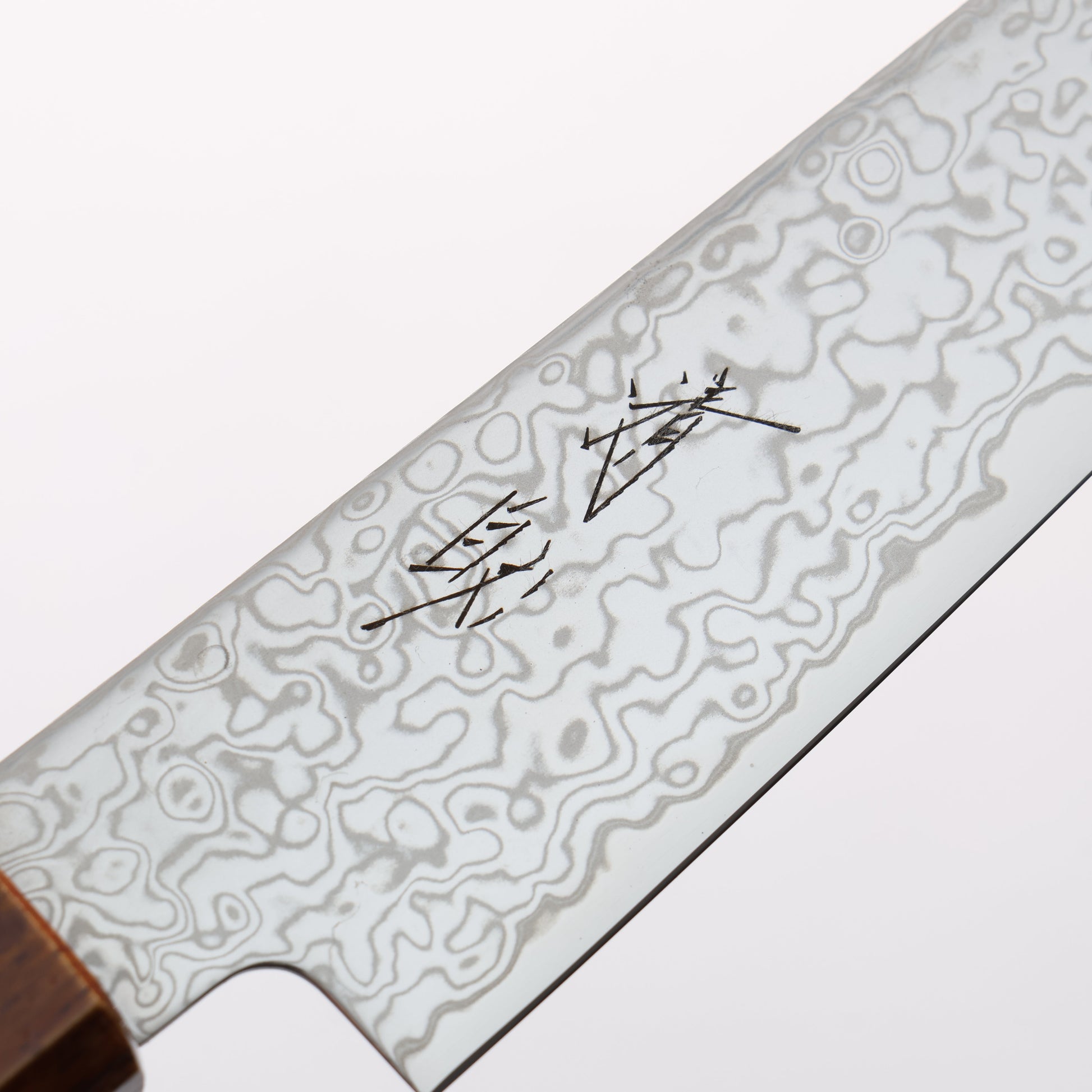 清助 SG2 ダマスカス 磨き仕上げ 切付ペティナイフ 150mm 樫焼 漆塗り柄 - 清助刃物