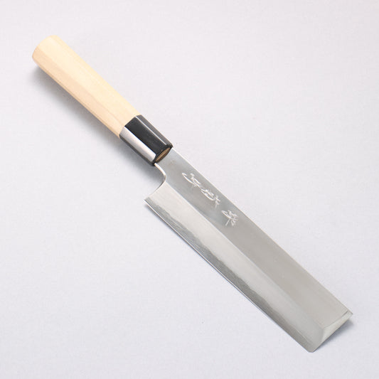 堺 菊守 V金10号 鏡面仕上げ 薄刃包丁 180mm 朴柄 - 清助刃物