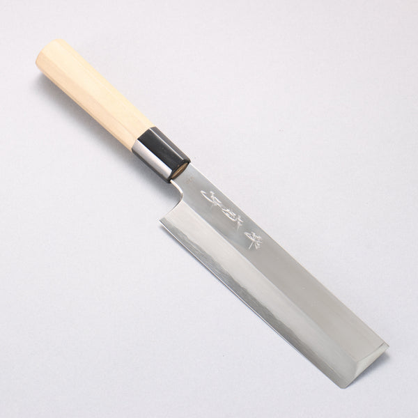 堺 菊守 V金10号 鏡面仕上げ 薄刃包丁 180mm 朴柄 – 清助刃物 Japan