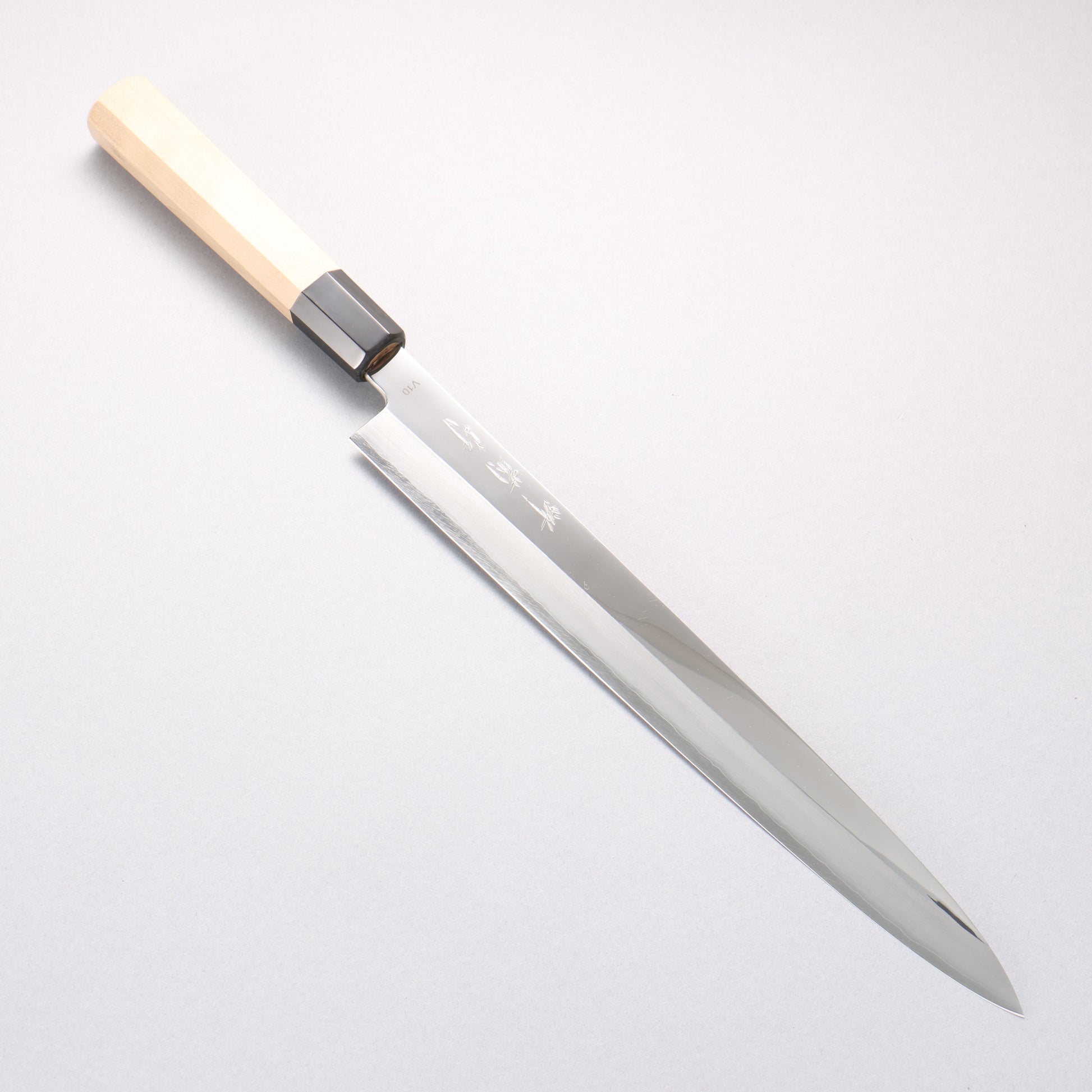 堺 菊守 V金10号 鏡面仕上げ 柳刃包丁 300mm 朴柄 - 清助刃物