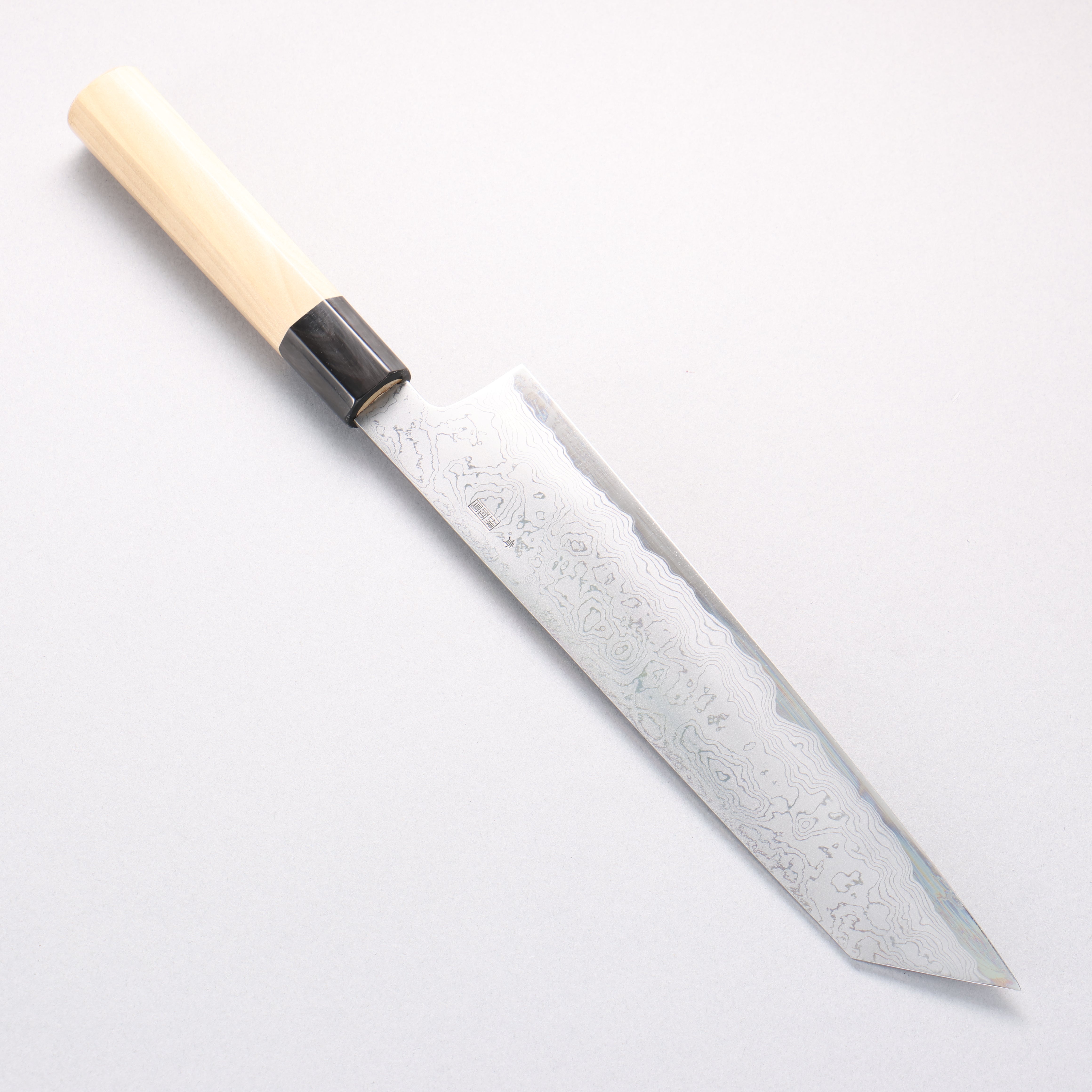菊月 青一鋼 ダマスカス 切付牛刀包丁 240mm 朴柄 – 清助刃物 Japan