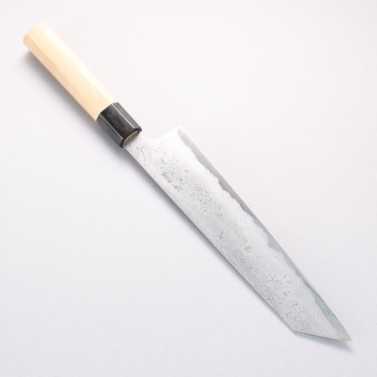 菊月 青一鋼 ダマスカス 切付牛刀包丁 240mm 朴柄 - 清助刃物