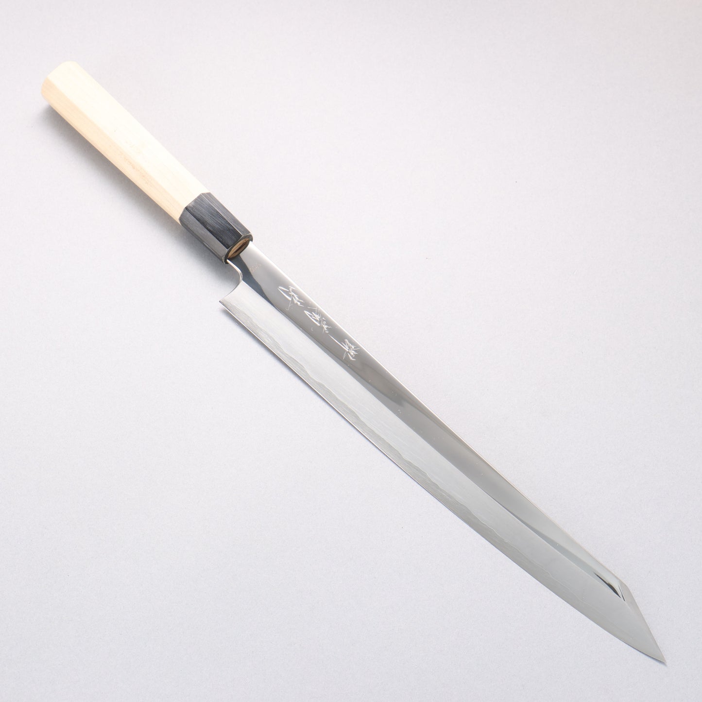 堺 菊守 V金10号 鏡面仕上げ 切付柳刃包丁 300mm 朴柄 - 清助刃物