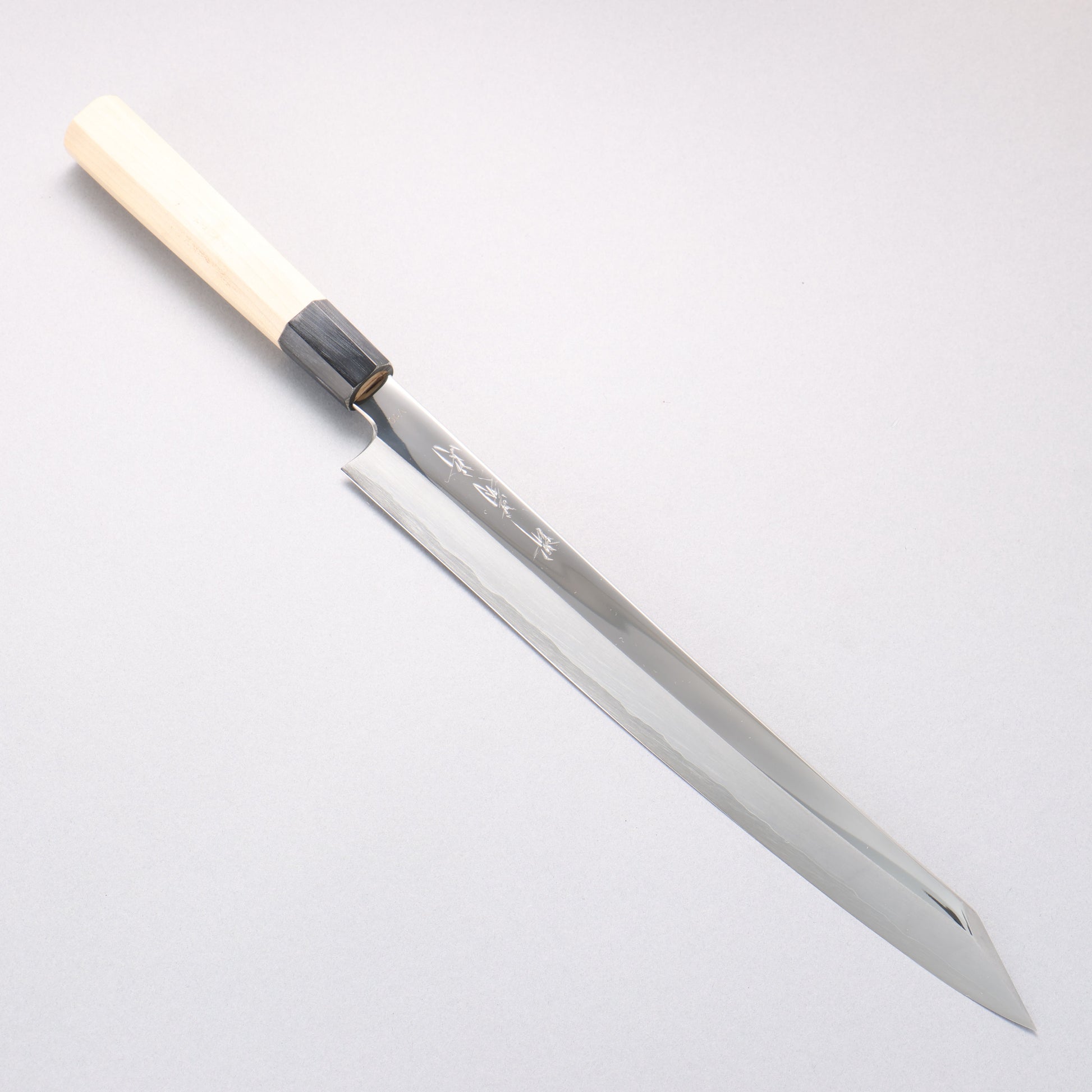 堺 菊守 V金10号 鏡面仕上げ 切付柳刃包丁 300mm 朴柄 - 清助刃物