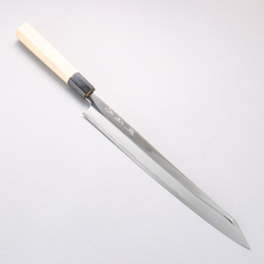 堺 菊守 V金10号 鏡面仕上げ 切付柳刃包丁 300mm 朴柄 - 清助刃物