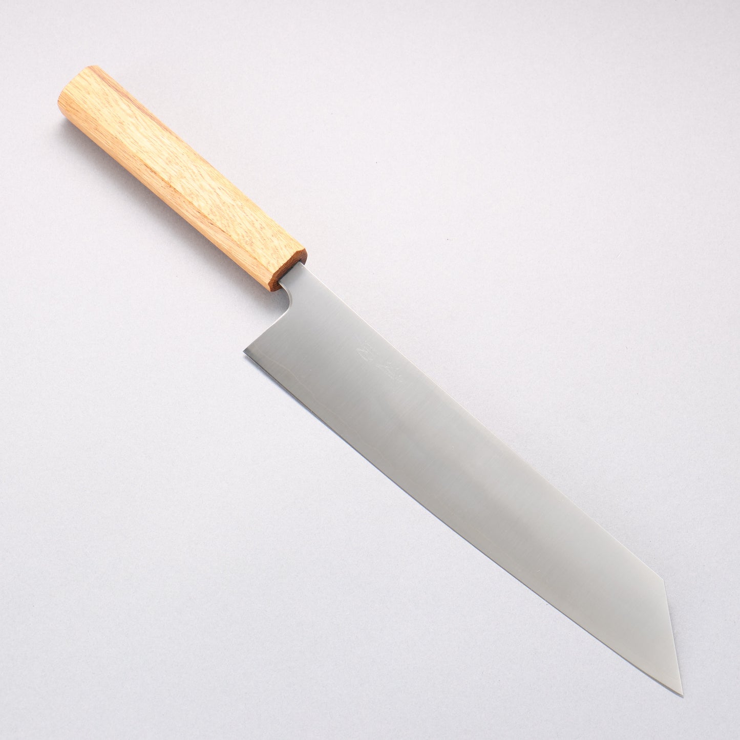 清助 銀三鋼 磨き仕上げ 切付牛刀包丁 240mm 白樫柄 - 清助刃物