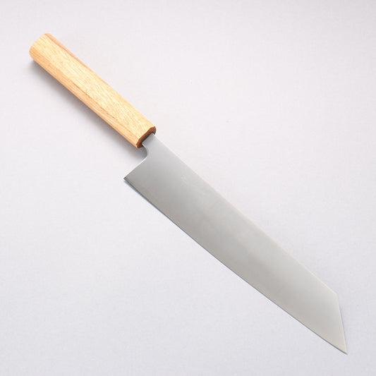 清助 銀三鋼 磨き仕上げ 切付牛刀包丁 240mm 白樫柄 - 清助刃物