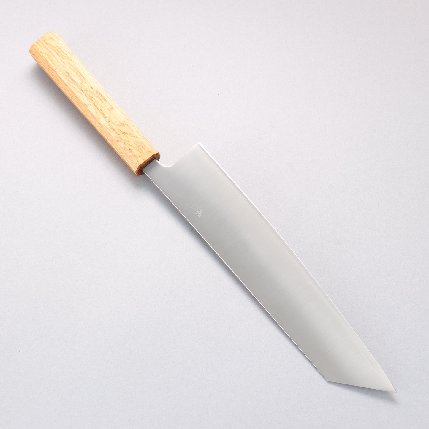 清助 銀三鋼 磨き仕上げ 切付牛刀包丁 240mm 白樫柄 - 清助刃物