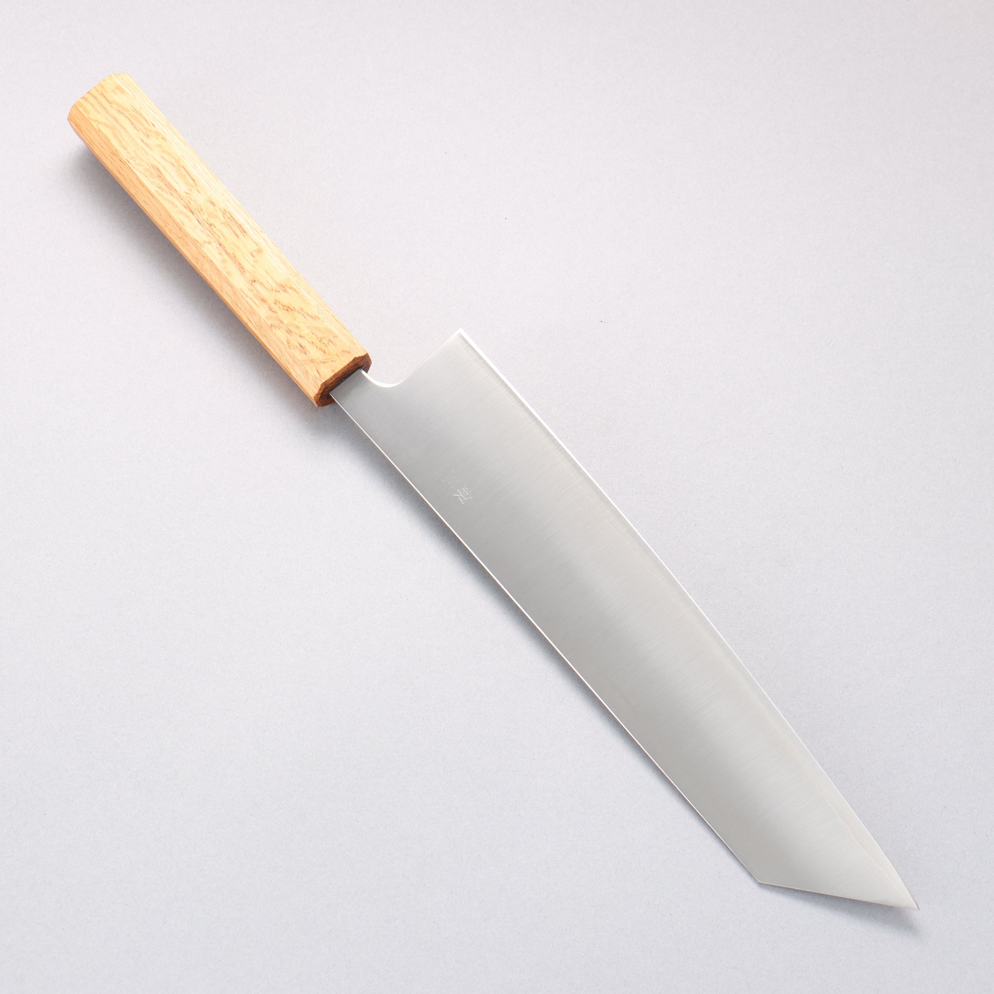 清助 銀三鋼 磨き仕上げ 切付牛刀包丁 240mm 白樫柄 - 清助刃物