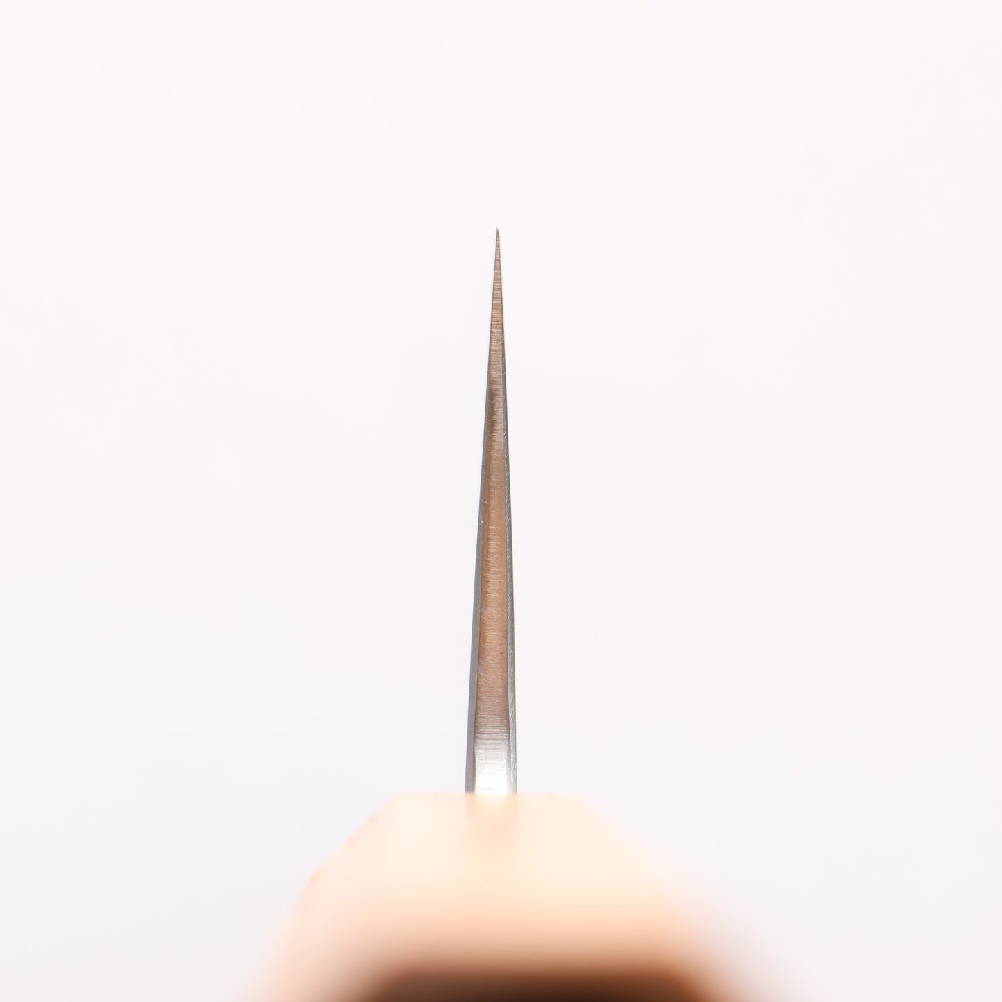 清助 銀三鋼 磨き仕上げ 切付牛刀包丁 240mm 白樫柄 - 清助刃物