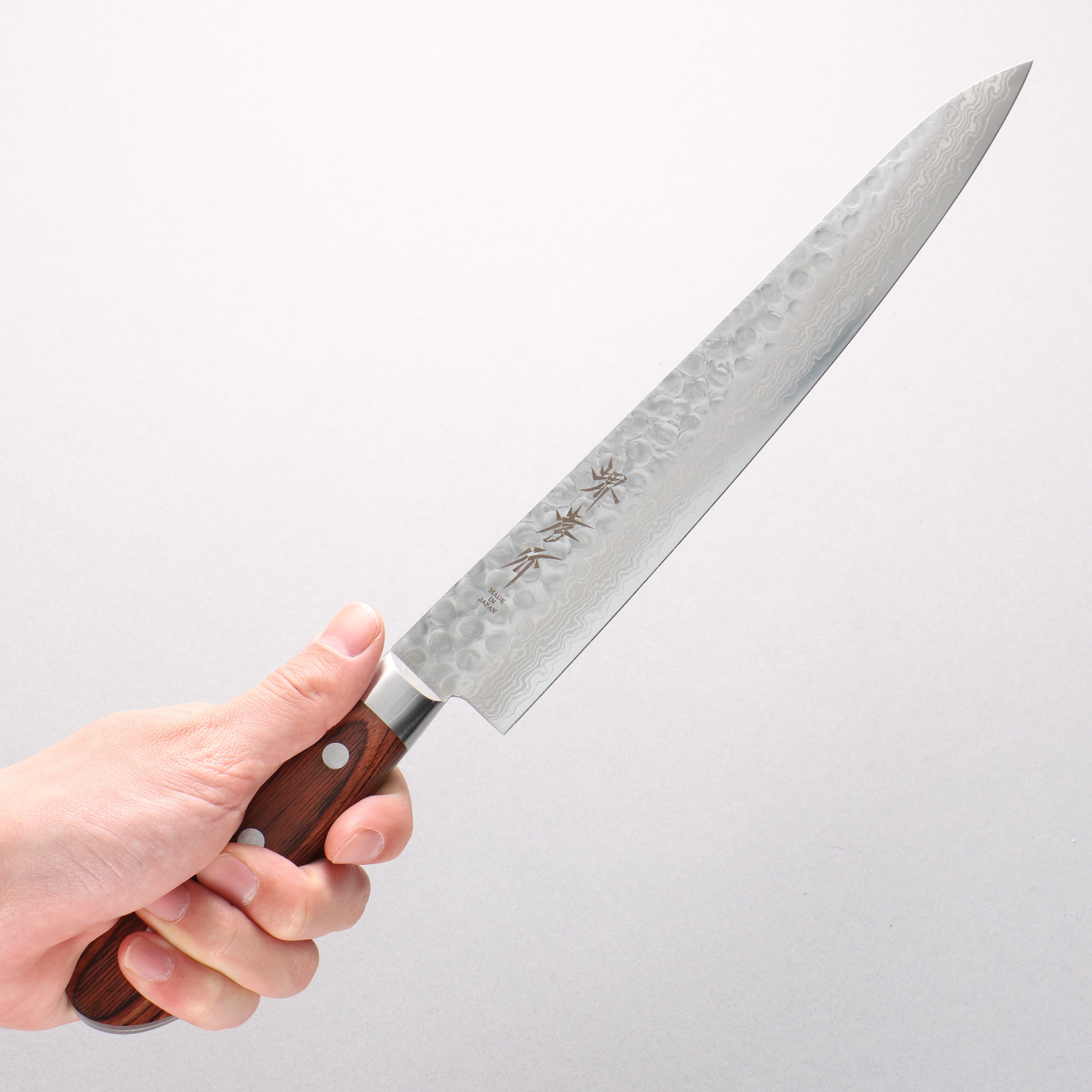 堺 孝行 V金10号 17層ダマスカス 筋引包丁 240mm – 清助刃物 Japan