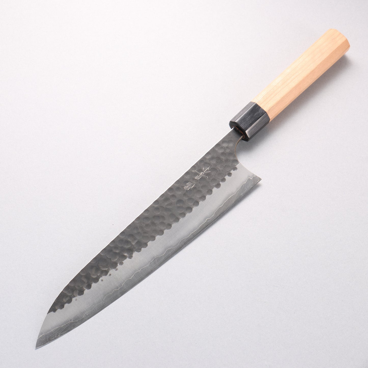 昌景 小石 青スーパー鋼 黒仕上げ 牛刀包丁 240mm アメリカンチェリー柄 - 清助刃物