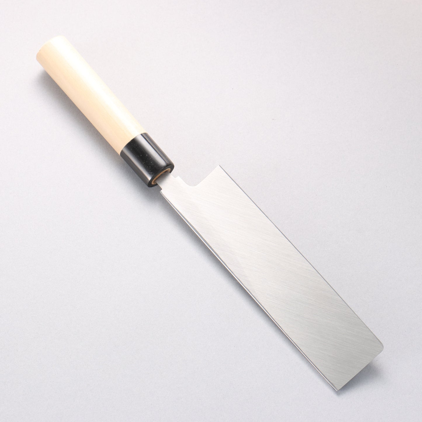 正本総本店 本霞 白ニ鋼 角型薄刃包丁 180mm 朴柄 - 清助刃物