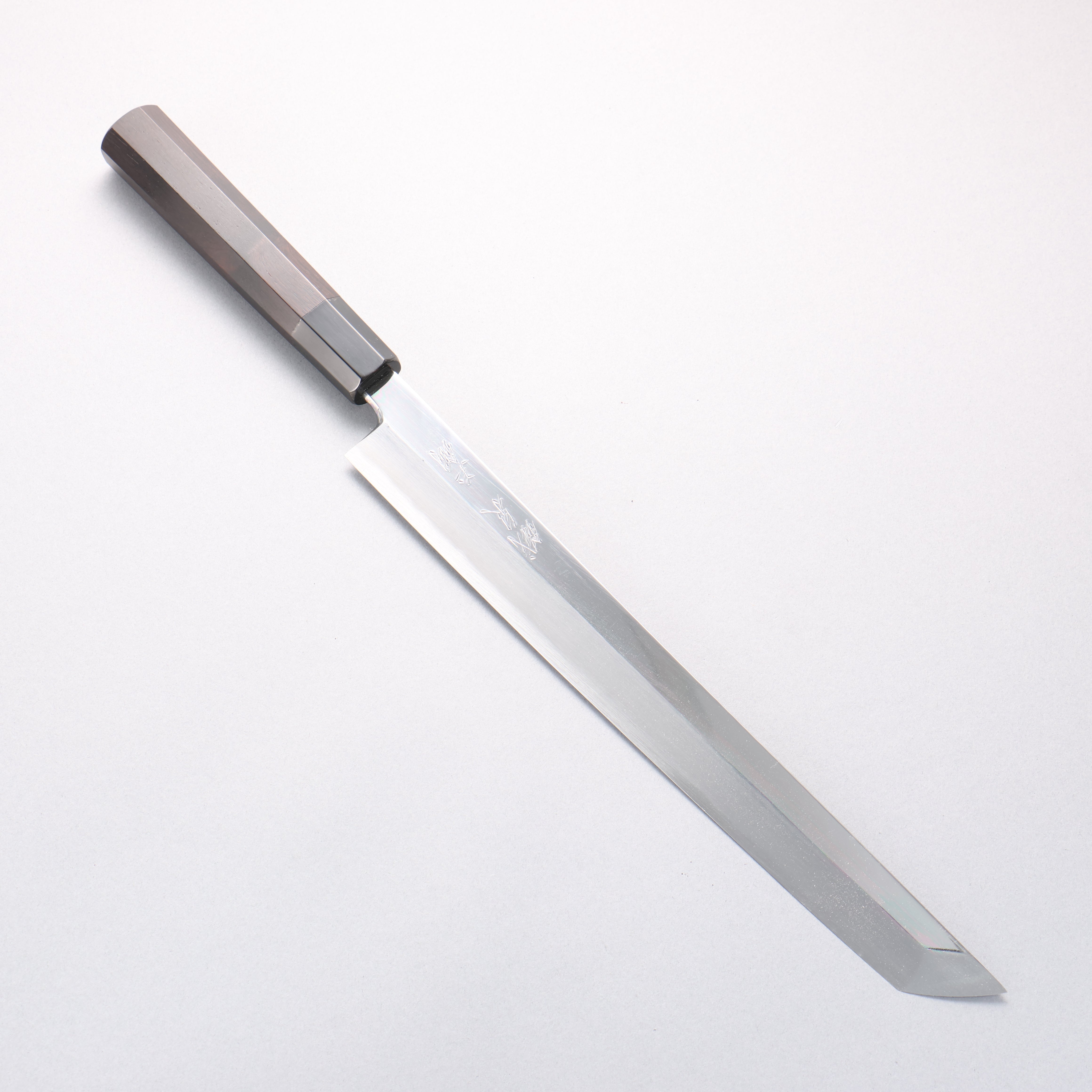 鐵泉 田中作 玉鋼 先丸柳刃包丁 300mm 黒檀柄 鞘付き – 清助刃物 Japan