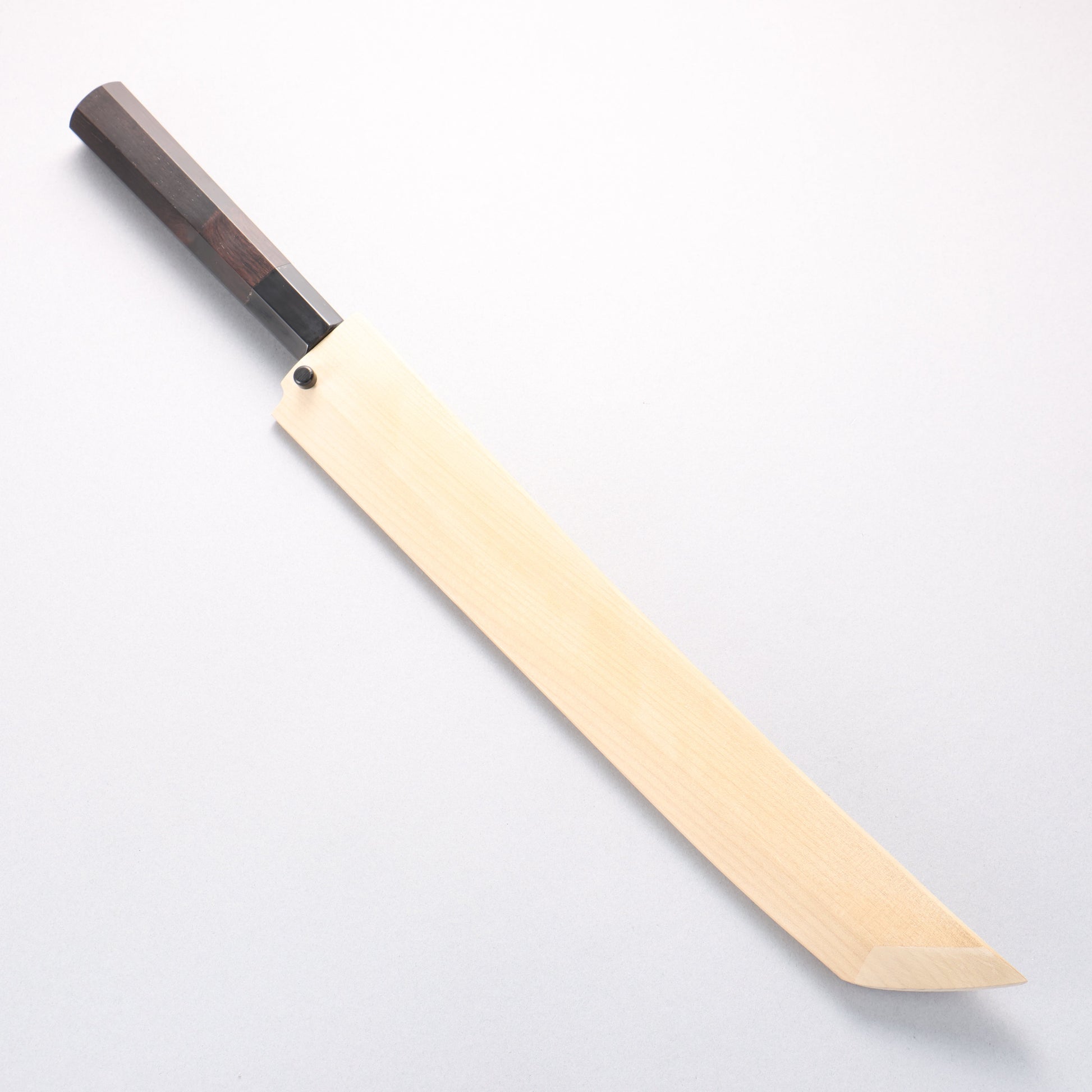 鐵泉 田中作 玉鋼 先丸柳刃包丁 300mm 黒檀柄 鞘付き - 清助刃物