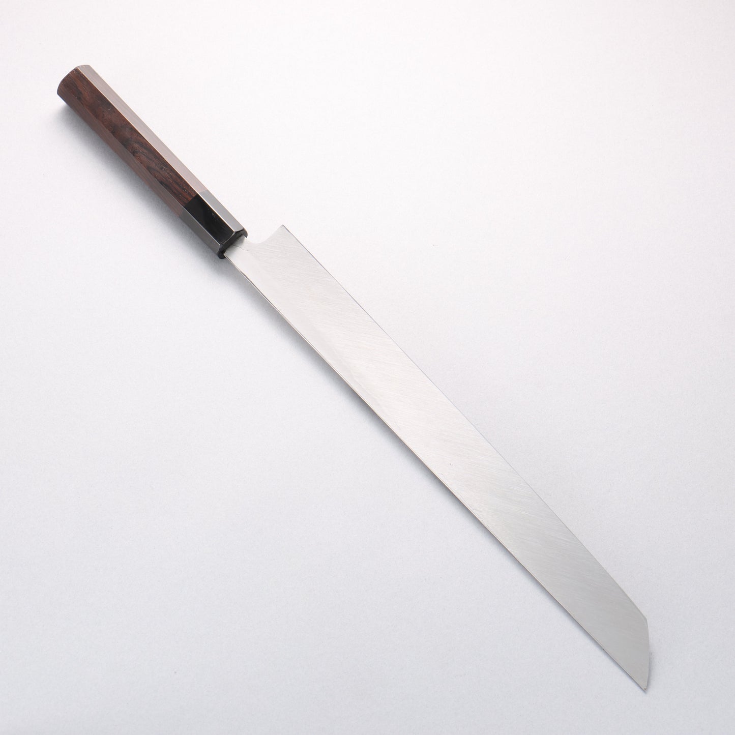 鐵泉 田中作 玉鋼 先丸柳刃包丁 315mm 黒檀柄 鞘付き - 清助刃物