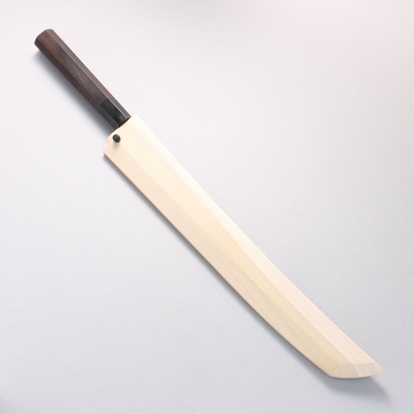 鐵泉 田中作 玉鋼 先丸柳刃包丁 315mm 黒檀柄 鞘付き - 清助刃物