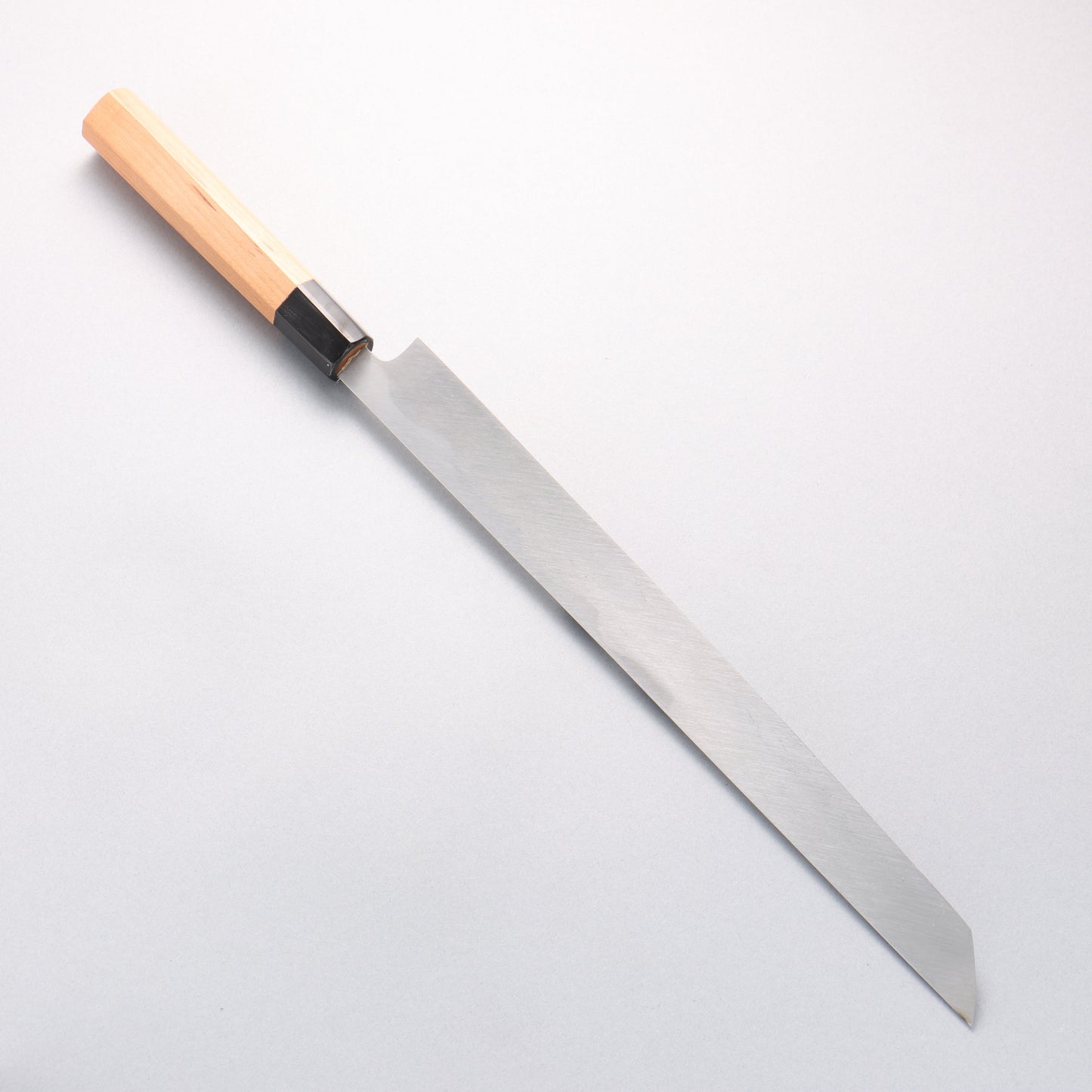 鐵泉 田中作 玉鋼 先丸柳刃包丁 315mm 山桜柄 鞘付き - 清助刃物