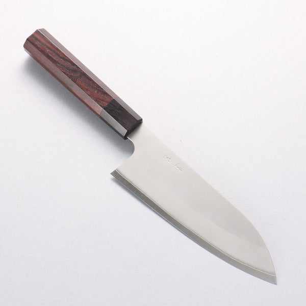 達磨 銀三鋼 三徳包丁 165mm 紫檀 (口輪：黒合板)柄 – 清助刃物 Japan