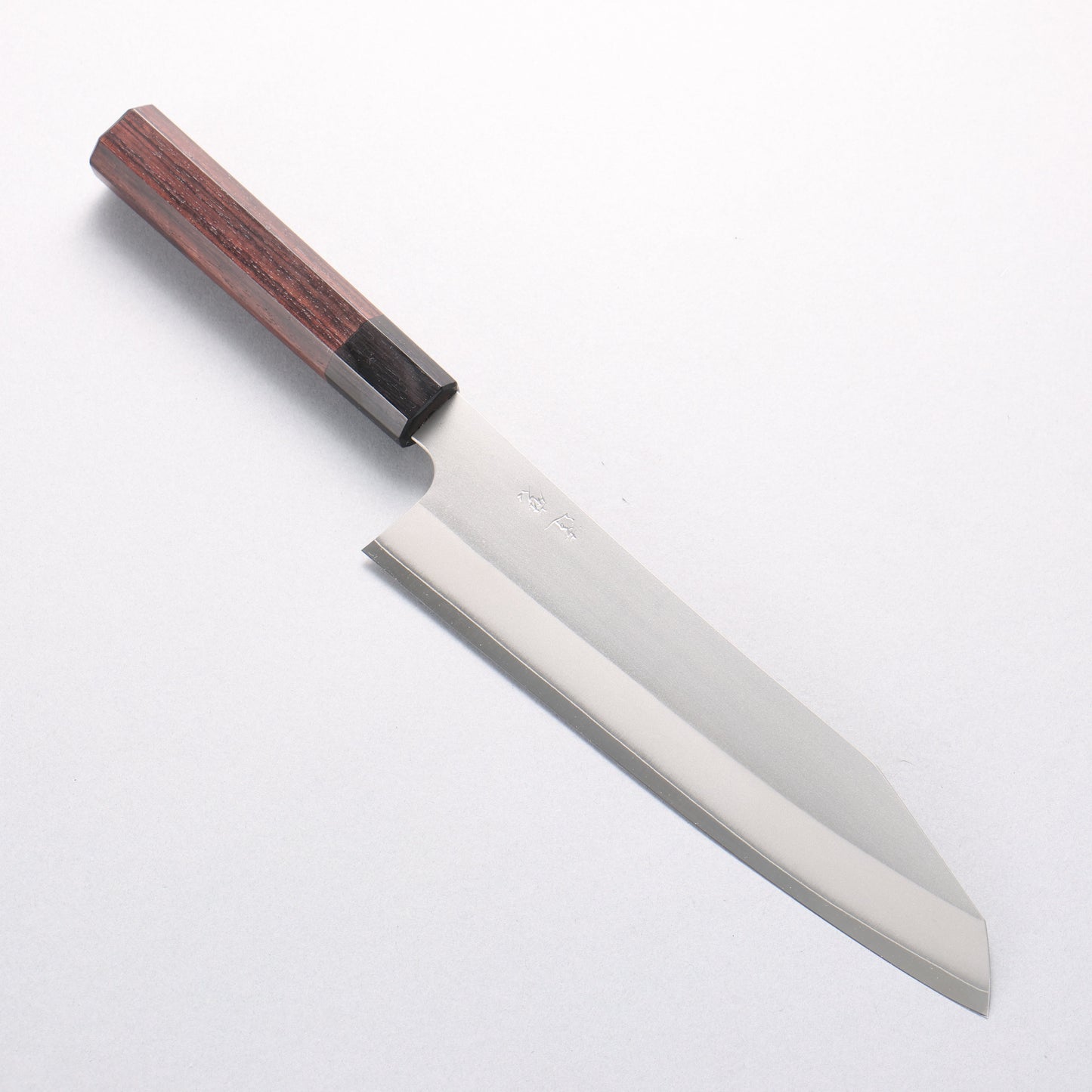 達磨 銀三鋼 切付牛刀包丁 210mm 紫檀 (口輪：黒合板)柄 - 清助刃物