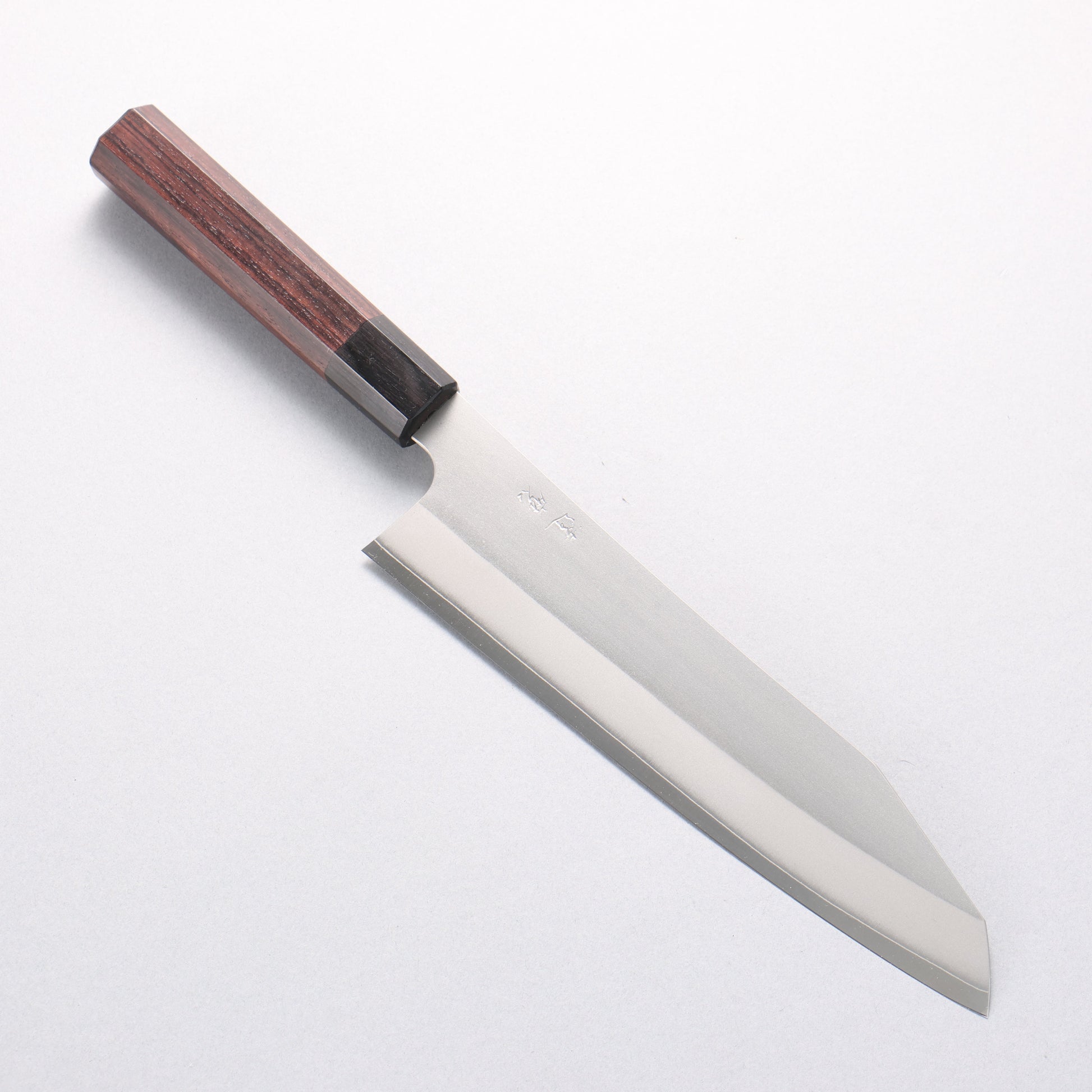 達磨 銀三鋼 切付牛刀包丁 210mm 紫檀 (口輪：黒合板)柄 - 清助刃物